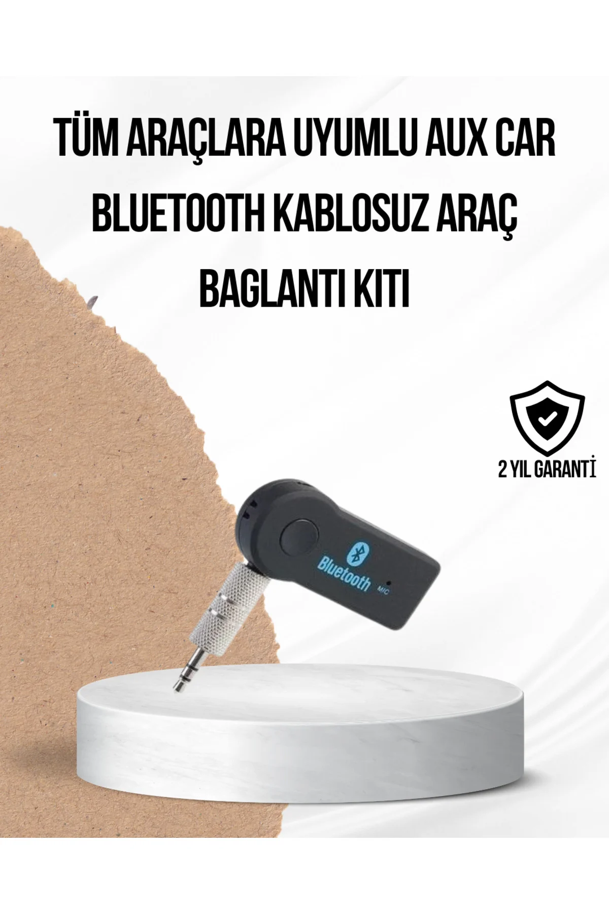 Araç İçi Bluetooth AUX Adaptörü ve Telefon Görüşme Cihazı