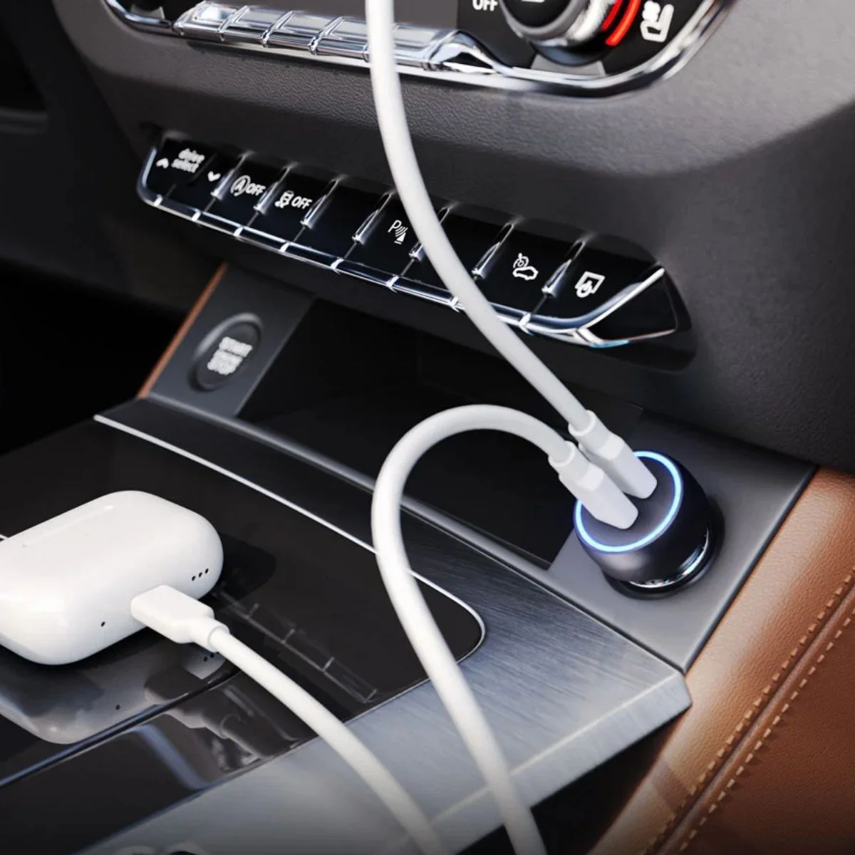 Araç İçi Çakmaklığa TakılanType-C ve USB Girişli 2 Portlu Hızlı Şarj Adaptörü Araç İçi Çakmaklığa TakılanType-C ve USB Girişli 2 Portlu Hızlı Şarj Adaptörü - Görsel 2