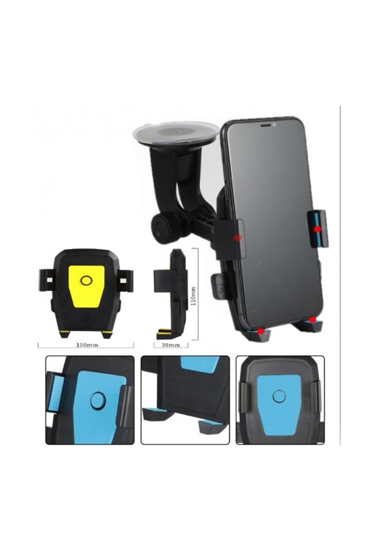 Araç İçi Cam ve Torpido Vantuzlu Telefon Tutucu Araç İçi Cam ve Torpido Vantuzlu Telefon Tutucu