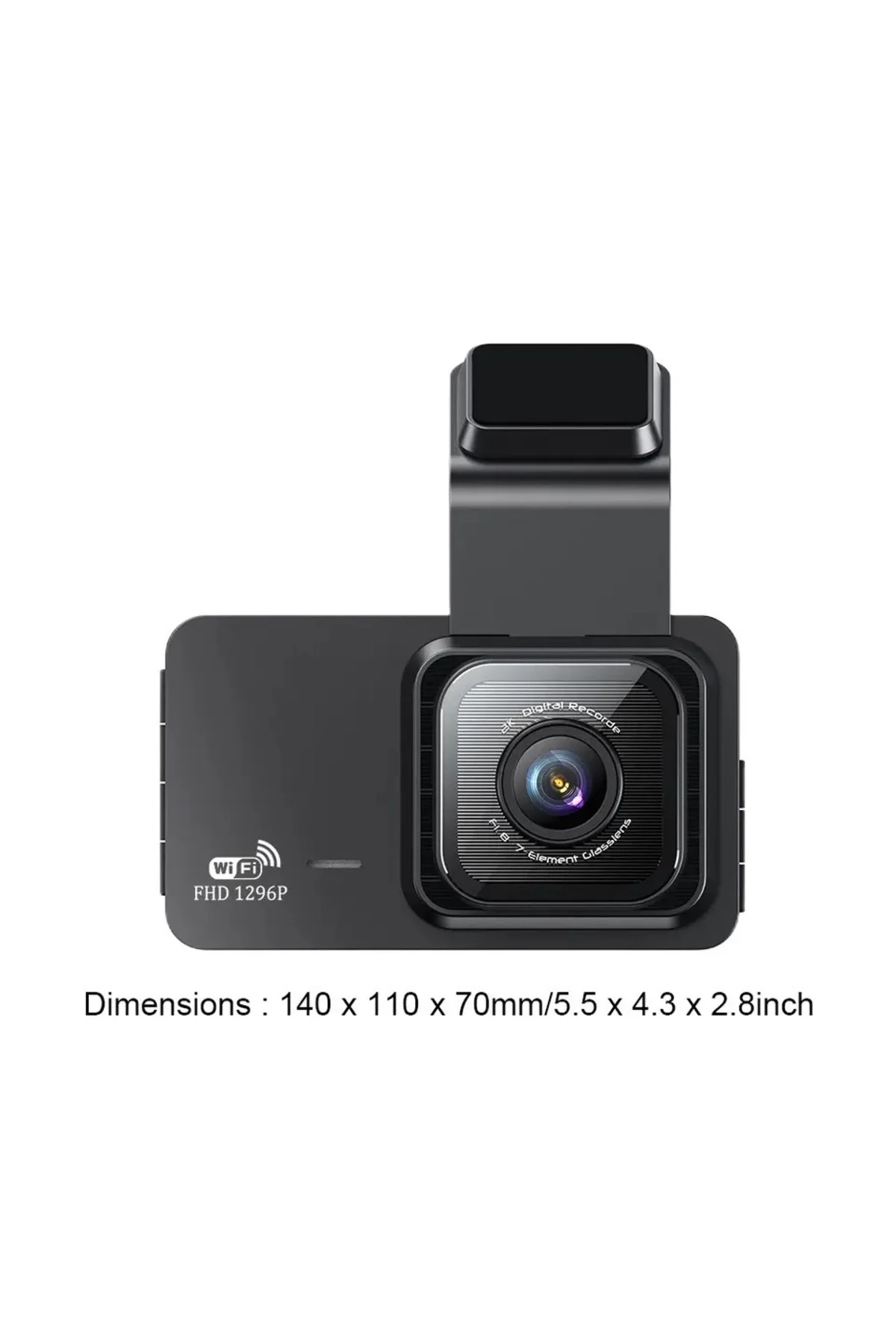 Araç içi çift lens wifi dash cam 1080P gece görüşlü çarpışma algılamalı video kamera