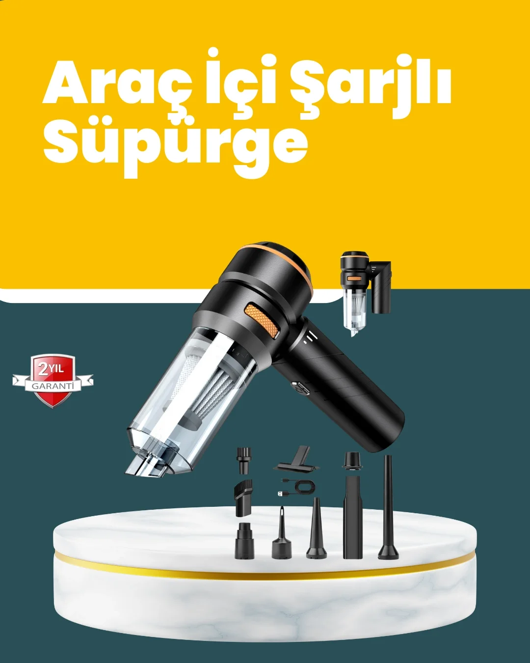 Araç İçi Derinlemesine Temizlik İçin Kompakt ve Ergonomik El Süpürgesi Fiyatı, Yorumları ve Özellikleri