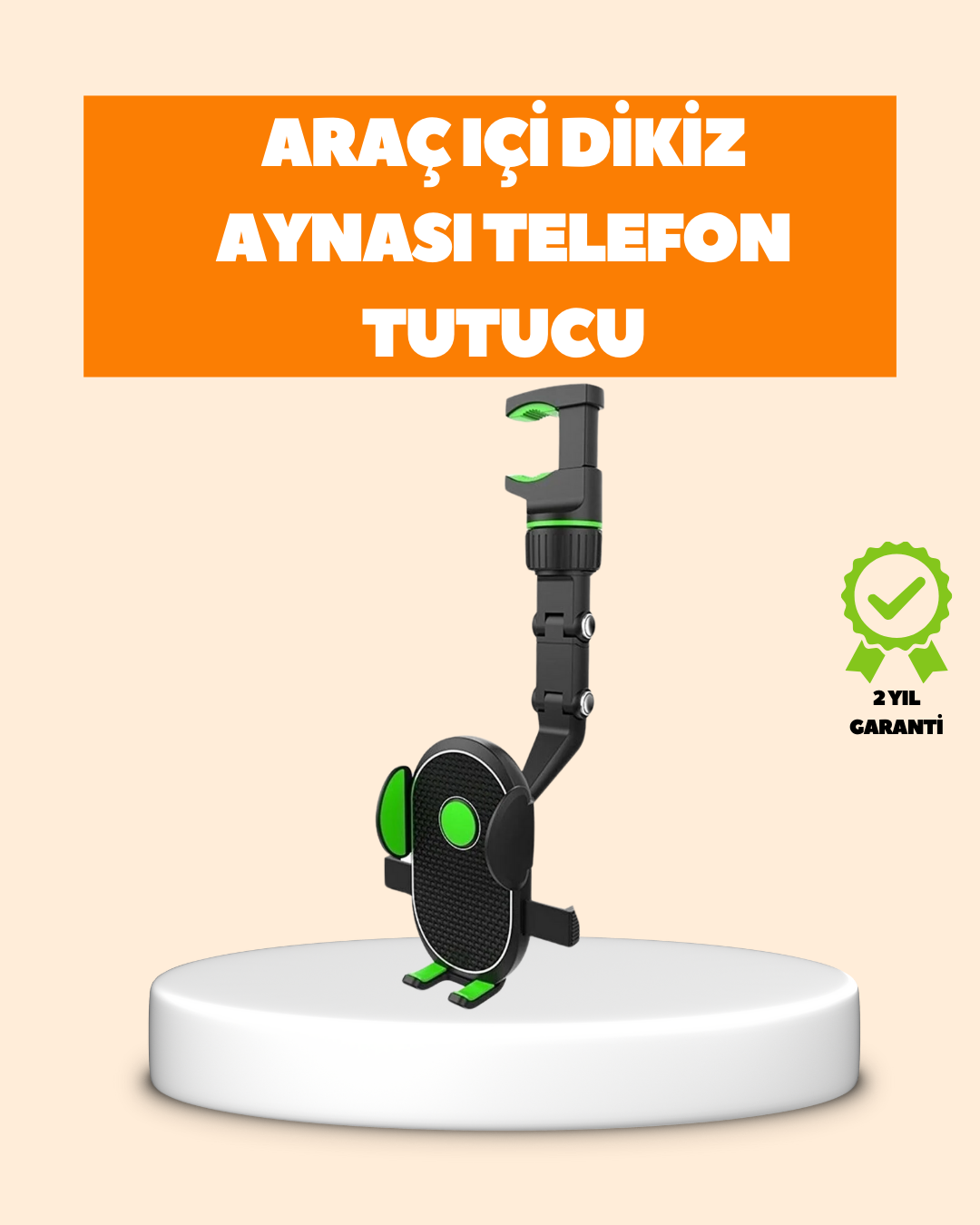 Araç İçi Dikiz Aynası Telefon Tutucu Katlanabilir ve Çok Fonksiyo