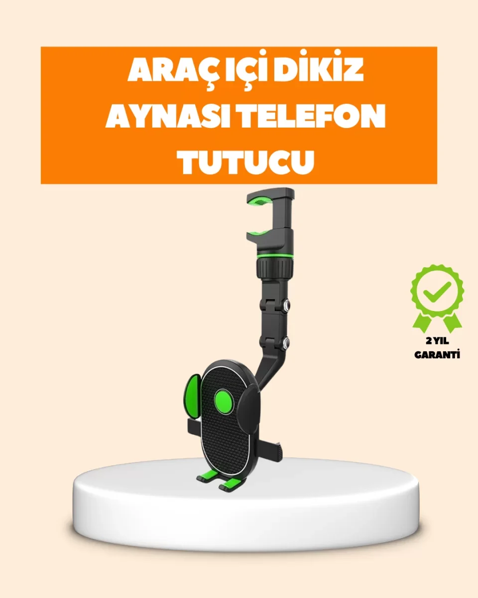 Araç İçi Dikiz Aynası Telefon Tutucu Katlanabilir ve Çok Fonksiyonlu - Lisinya