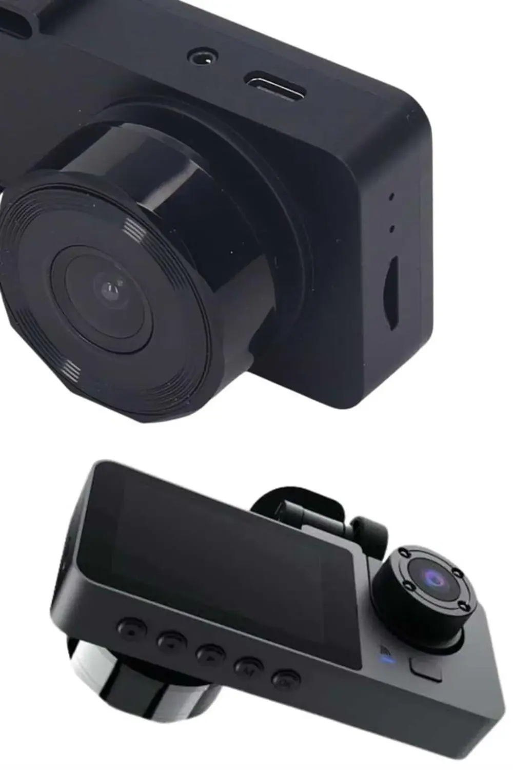 Araç İçi Dikiz Kamerası Sürüş Kaydedici 3 Lensli DVR Kamera