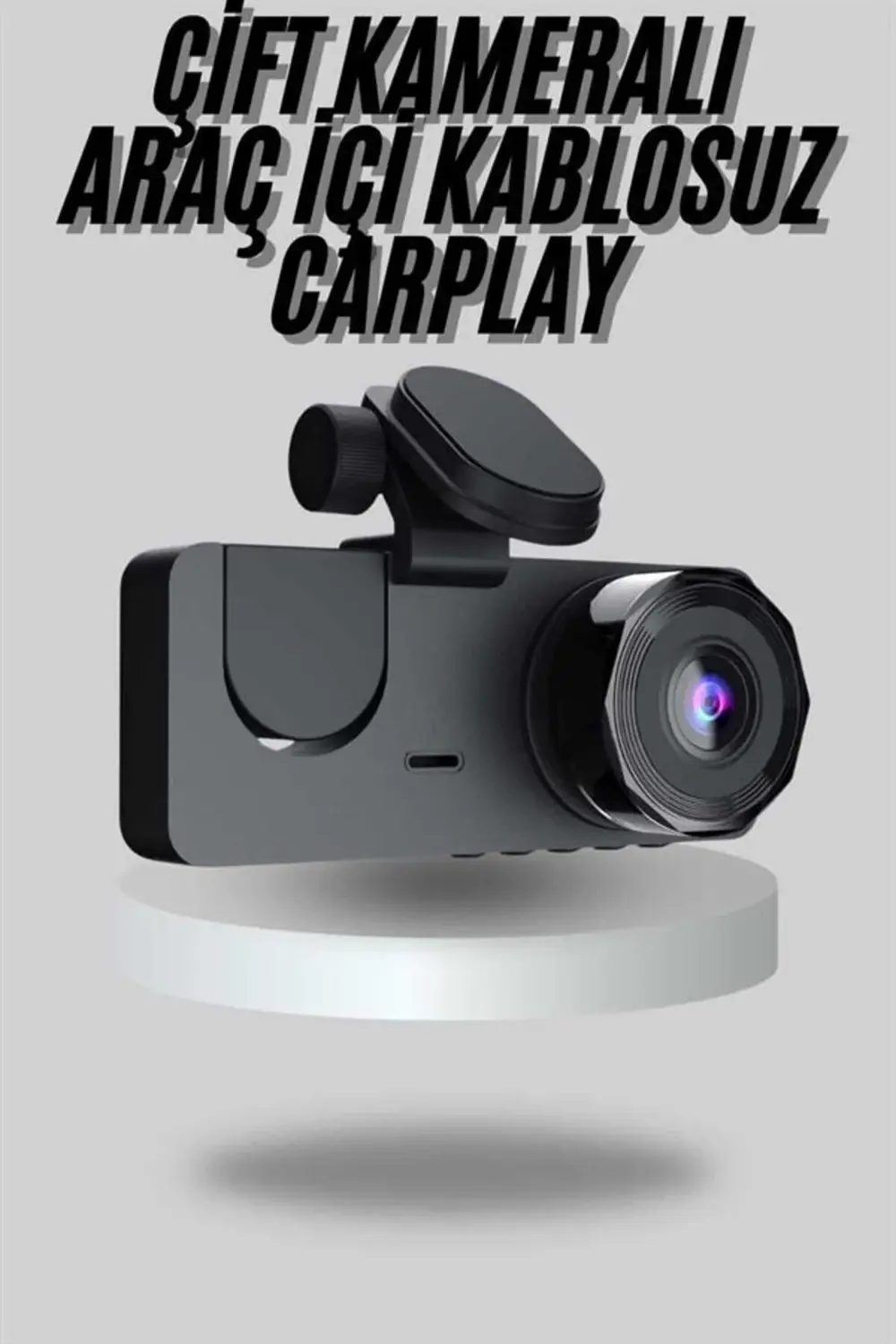 Araç İçi Dikiz Kamerası Sürüş Kaydedici 3 Lensli DVR Kamera