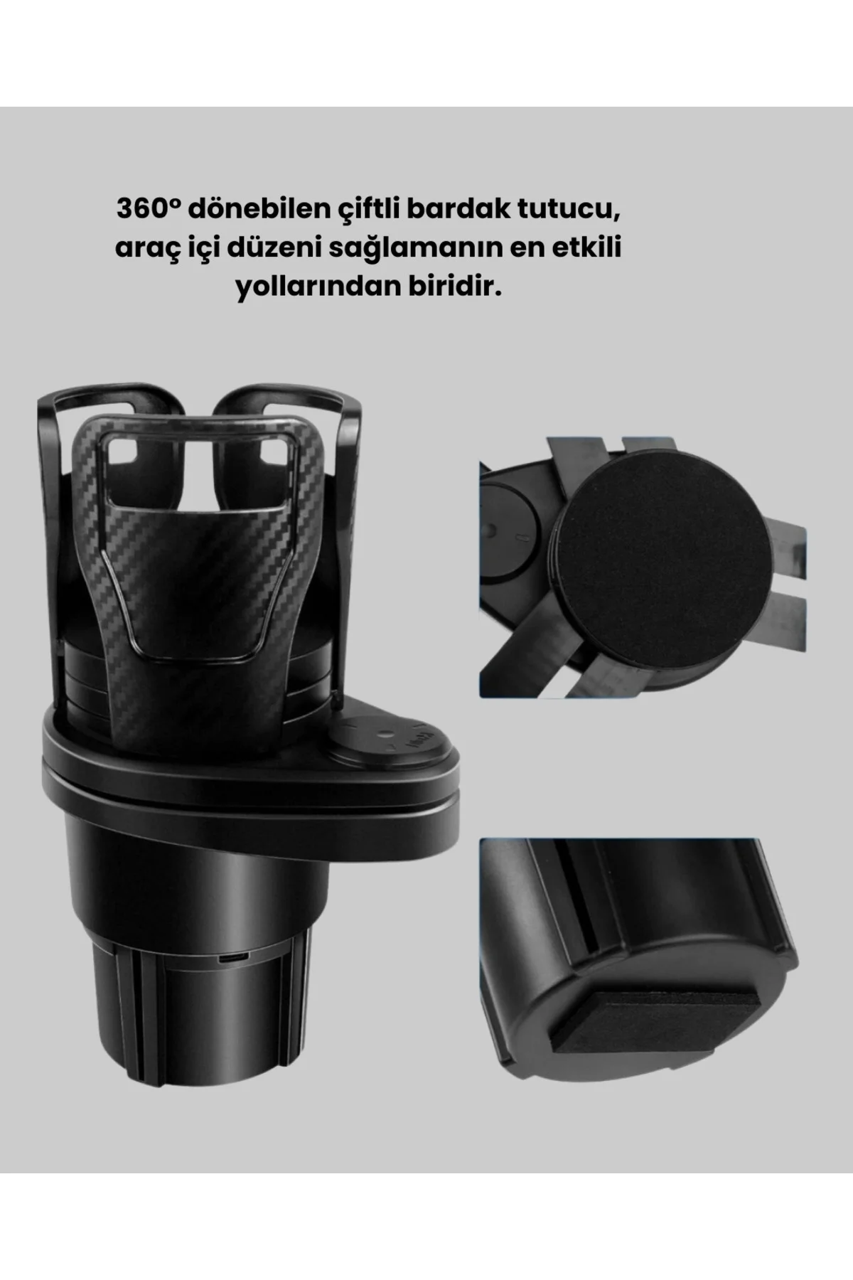 Araç İçi Düzen ve Ambiyans Seti Çift Bardak Tutucu + LED Işık Araç İçi Düzen ve Ambiyans Seti Çift Bardak Tutucu + LED Işık