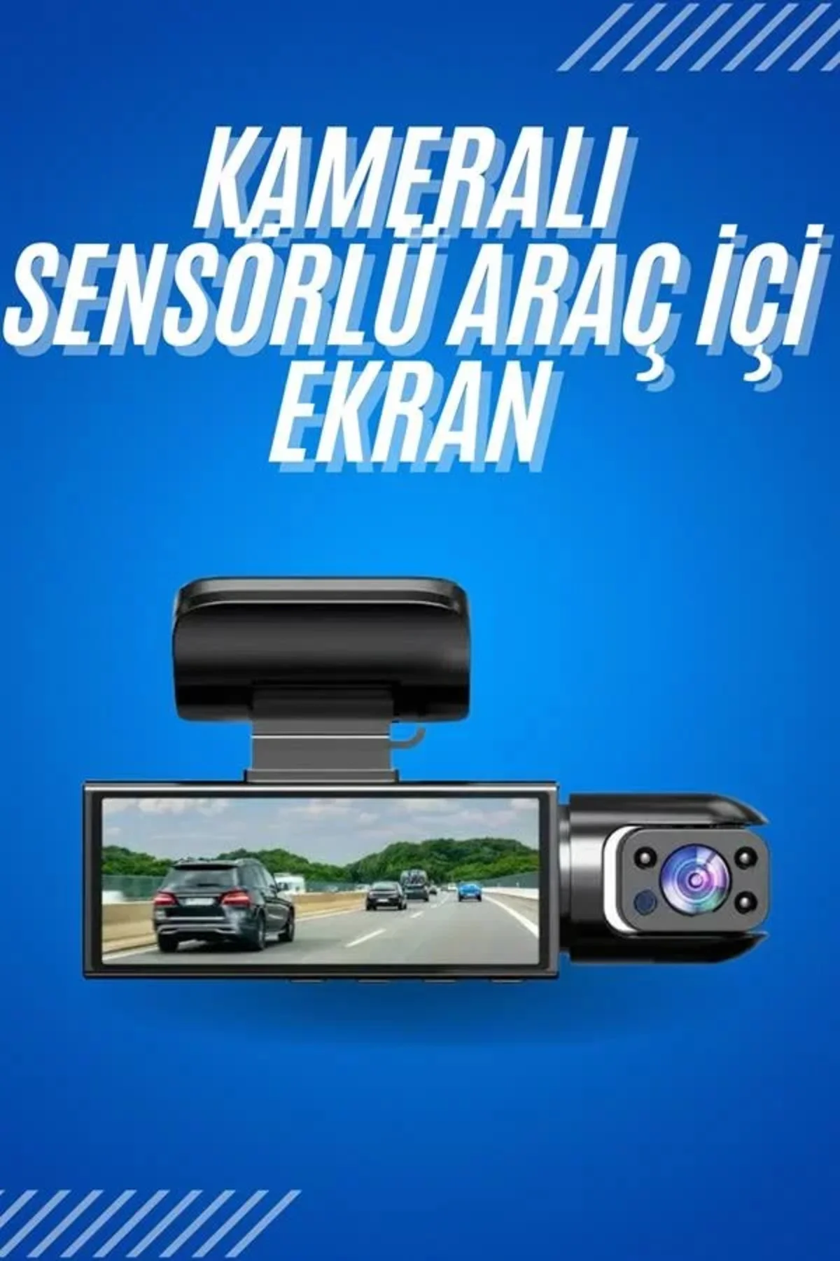 Araç İçi Full Hd Kamera Ön ve Arka Kameralı Ekranlı Araç Kamerası Araç İçi Full Hd Kamera Ön ve Arka Kameralı Ekranlı Araç Kamerası