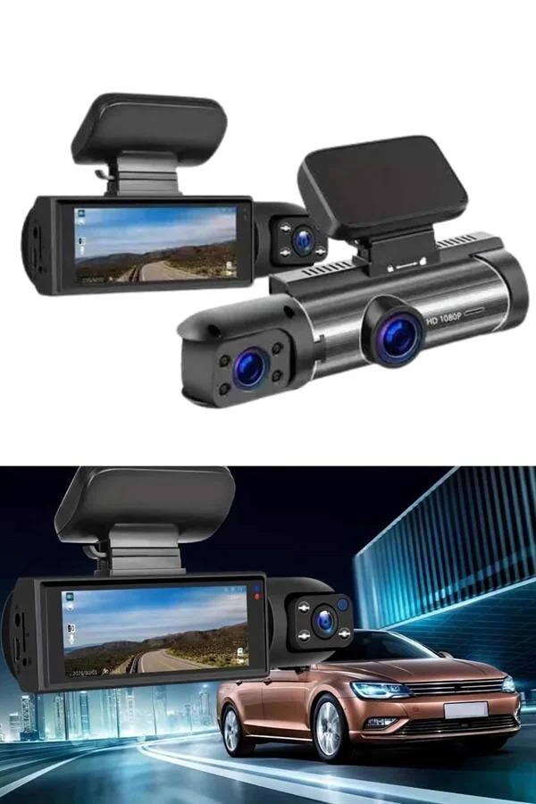 Araç İçi Full HD Kamera Ön ve Arka Kamera 1296P Şarj Edilebilir