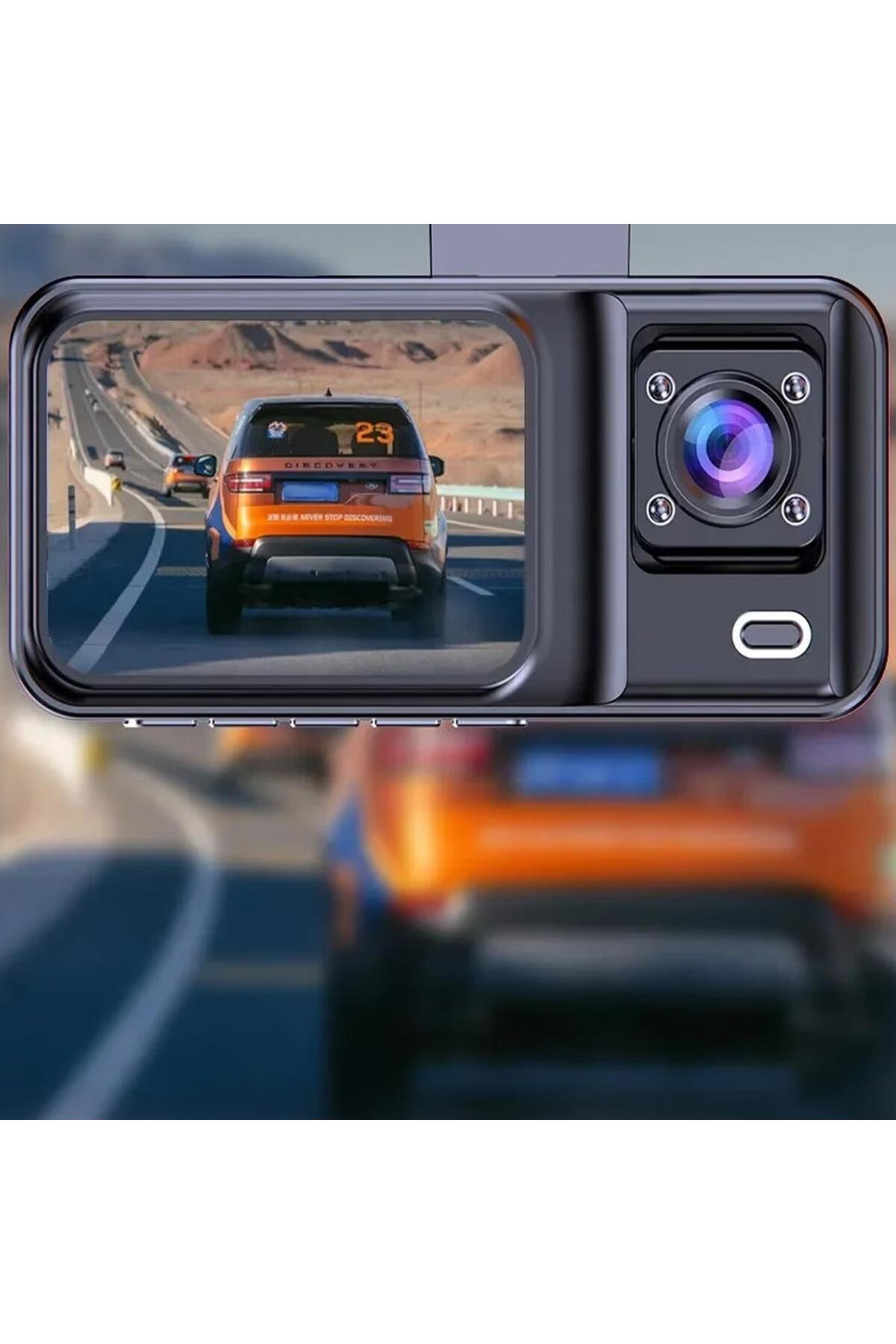 Araç İçi FullHD 3 Kameralı A98 170° Derece Açılı Yol Takip, İç Me Araç İçi FullHD 3 Kameralı A98 170° Derece Açılı Yol Takip, İç Me