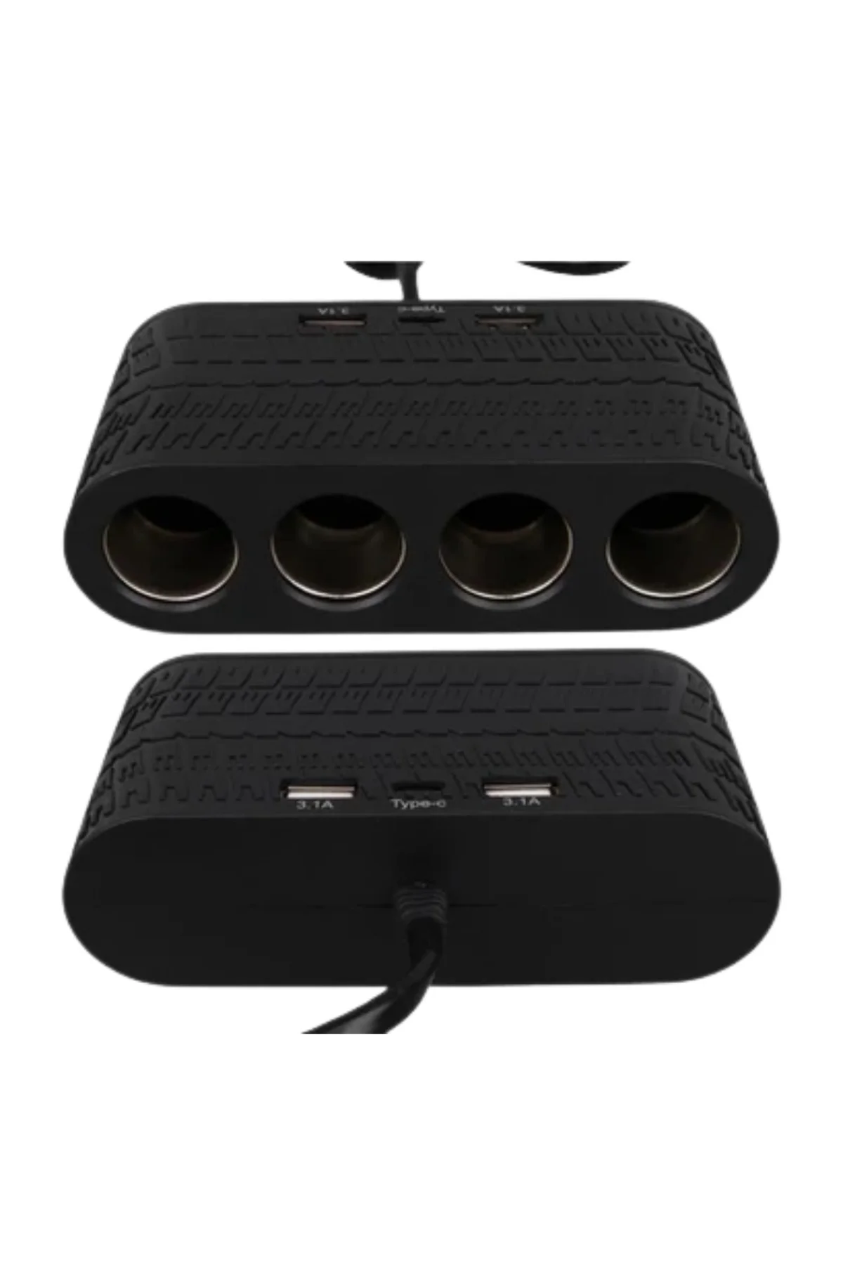Araç İçi Güç Dağıtıcı 4 Çakmaklık 2 USB 1 Type C Şarj Ünitesi