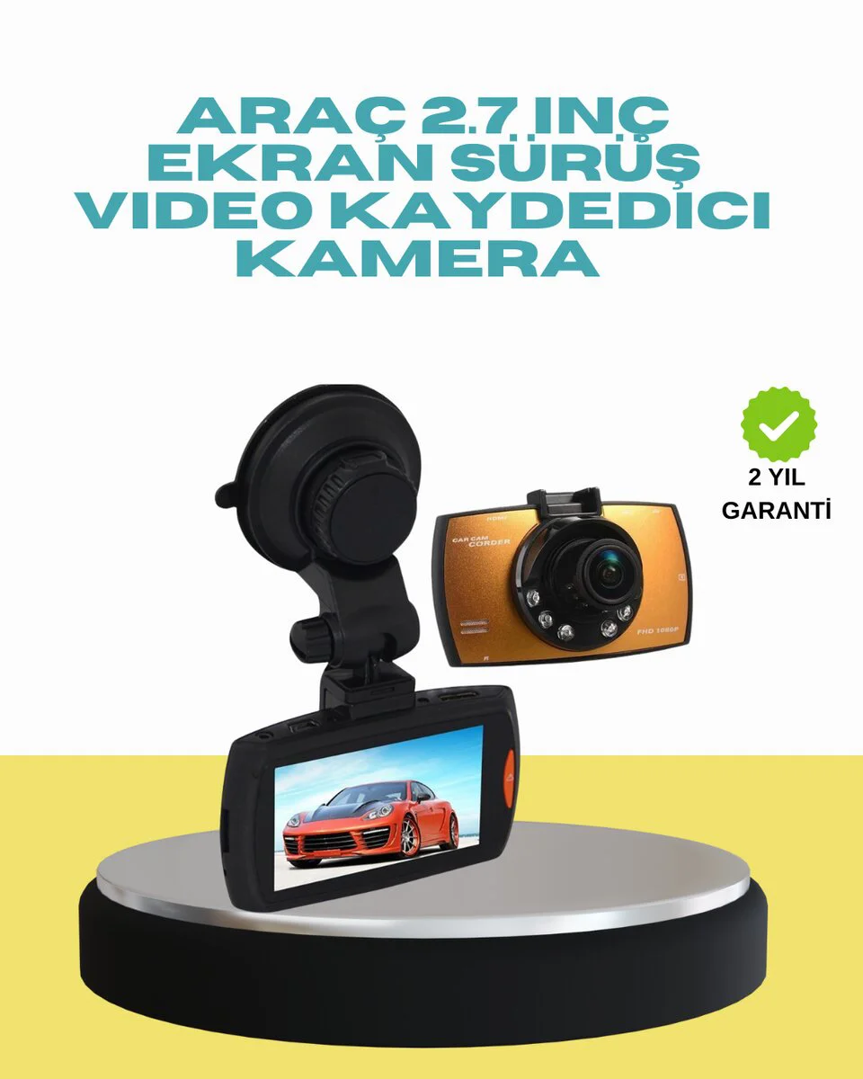 Araç İçi Güvenlik Kamerası Hareket Algılamalı HD DVR - Sürüş Güvenliği ve Kaza Delili