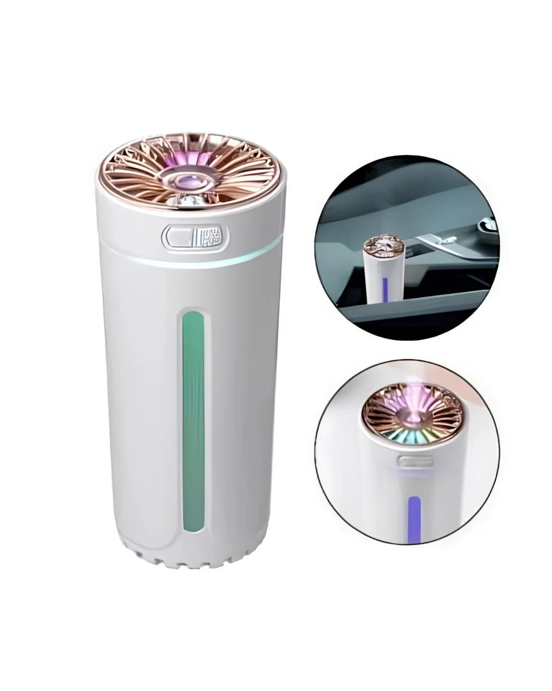 Araç İçi Hava Nemlendirici 5 Esans Hediyeli LED Işıklı USB Buhar Makinesi