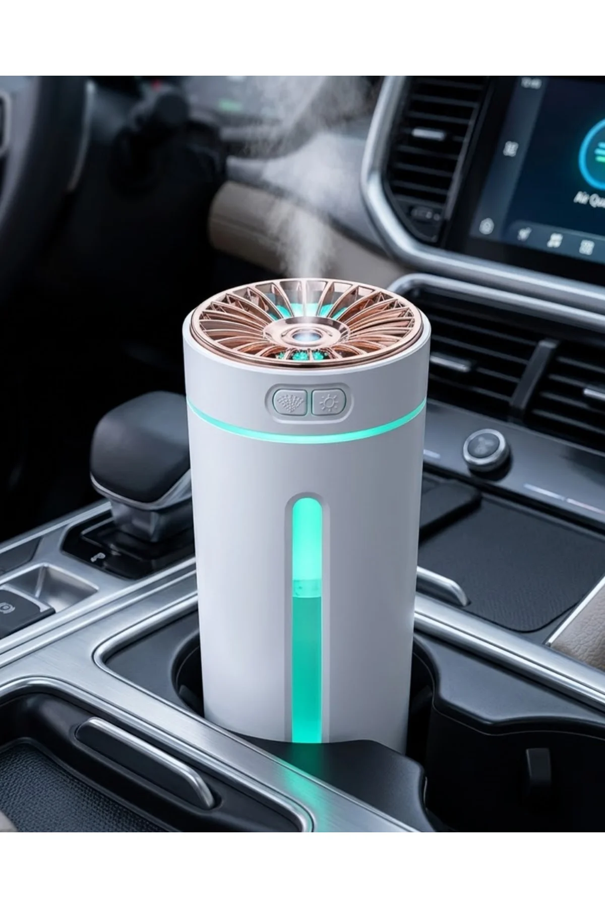 Araç İçi Hava Nemlendirici 5 Esans Hediyeli LED Işıklı USB Buhar Makinesi