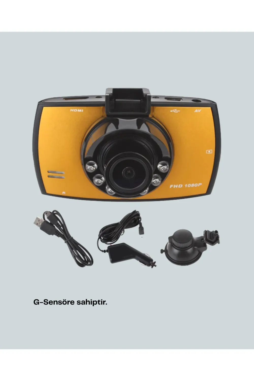 Araç İçi HD DVR Kamera G Sensor ve Hareket Algılama Özellikli