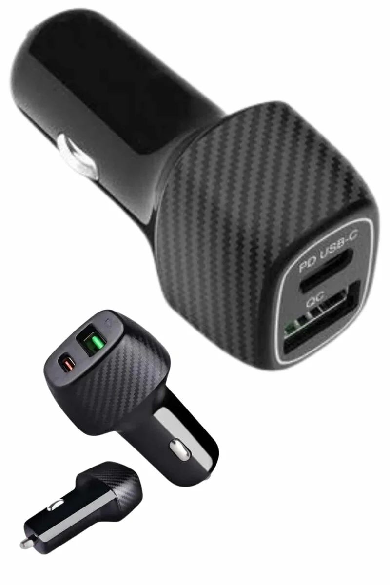 Araç İçi Hızlı Şarj Cihazı 38W Oto Çakmaklık Type-C USB