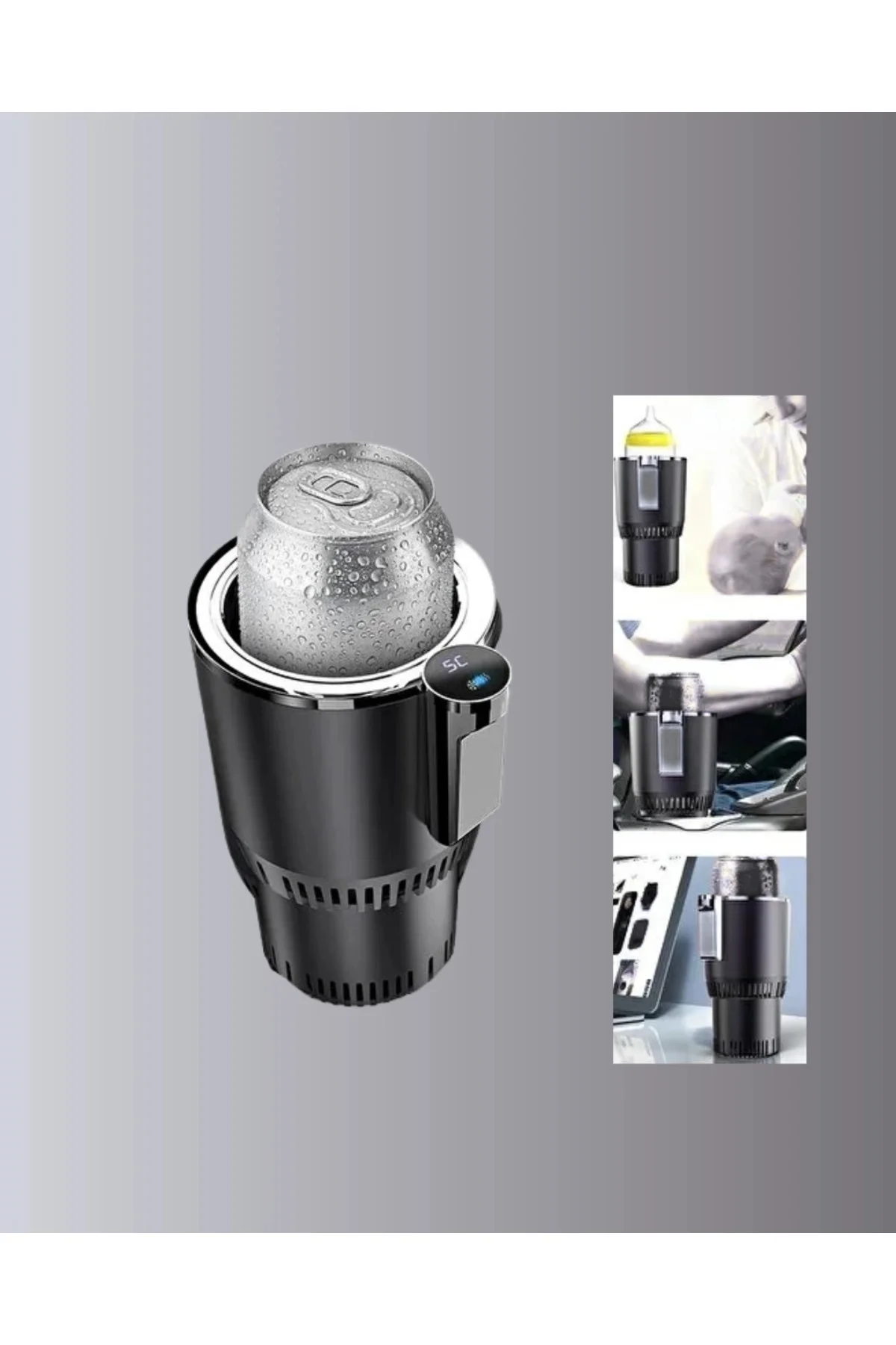 Araç İçi Isıtıcı Soğutucu Bardaklık 60°C Isıtma -4°C Soğutma