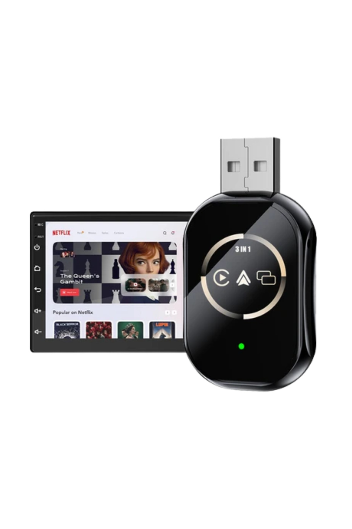 Araç İçi Kablosuz CarPlay Android Auto AirPlay Adaptörü - Lisinya