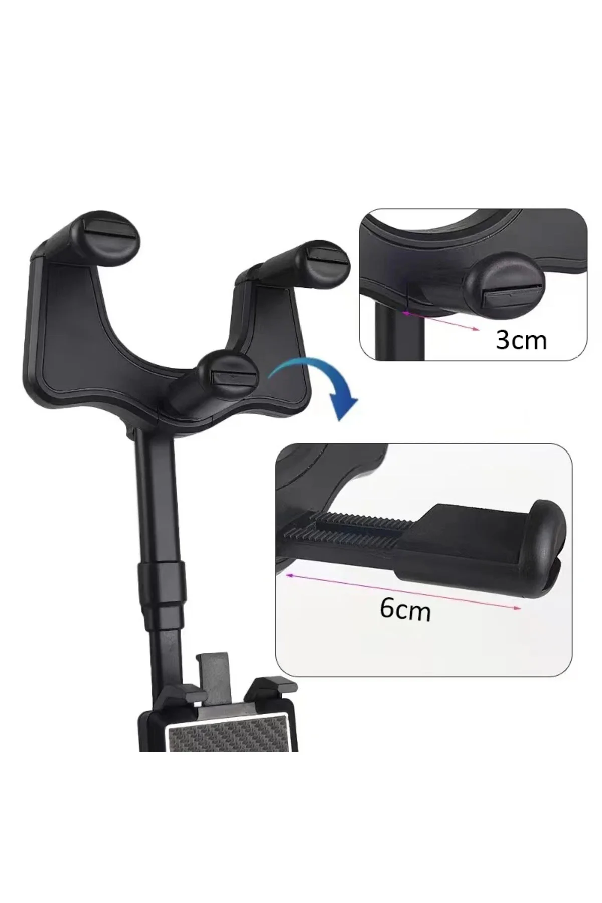Araç içi kaliteli Dikiz aynası Telefon Tutucu Pratik Uzanabilen Ayarlanabilir 360°Derece Dönebilen Car Holder Araç içi kaliteli Dikiz aynası Telefon Tutucu Pratik Uzanabilen Ayarlanabilir 360°Derece Dönebilen Car Holder