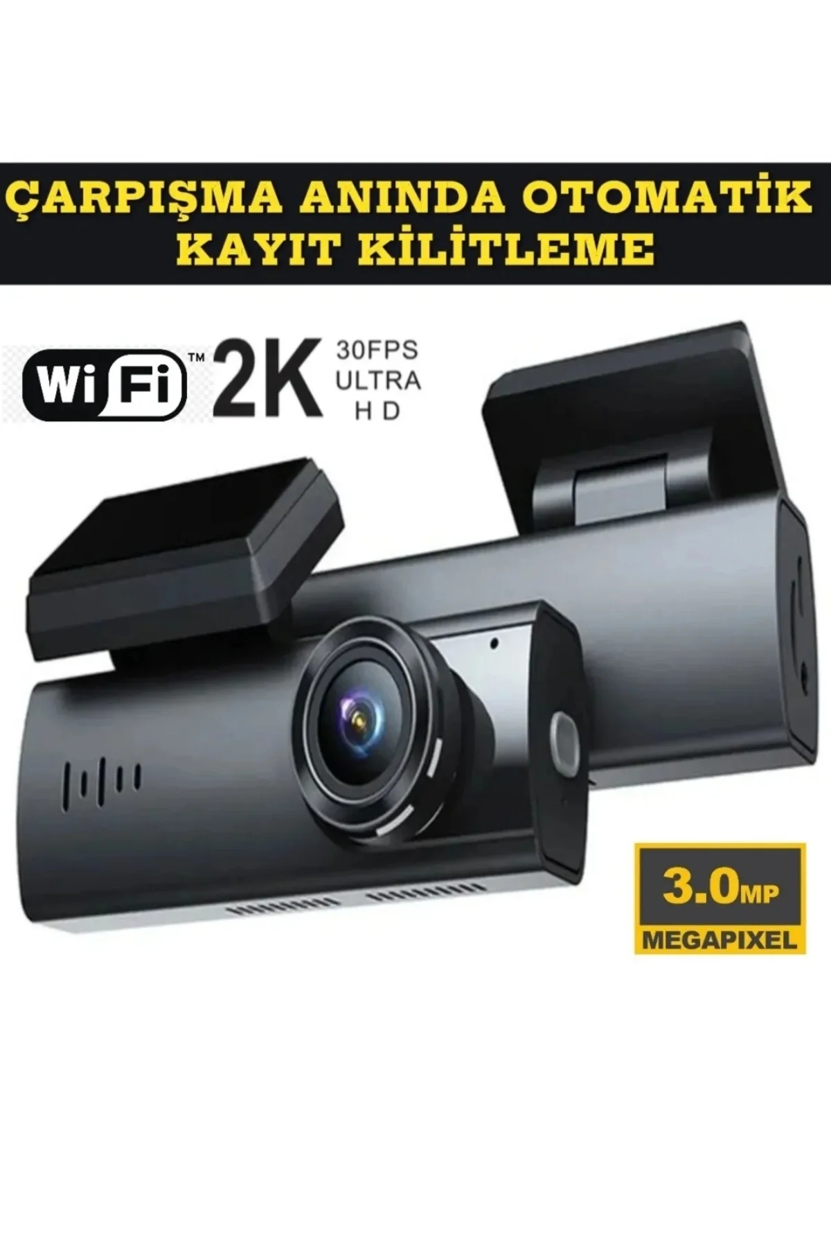 Araç içi kamera 1080P çözünürlük wifi gece görüş çarpışma algılama park monitörü