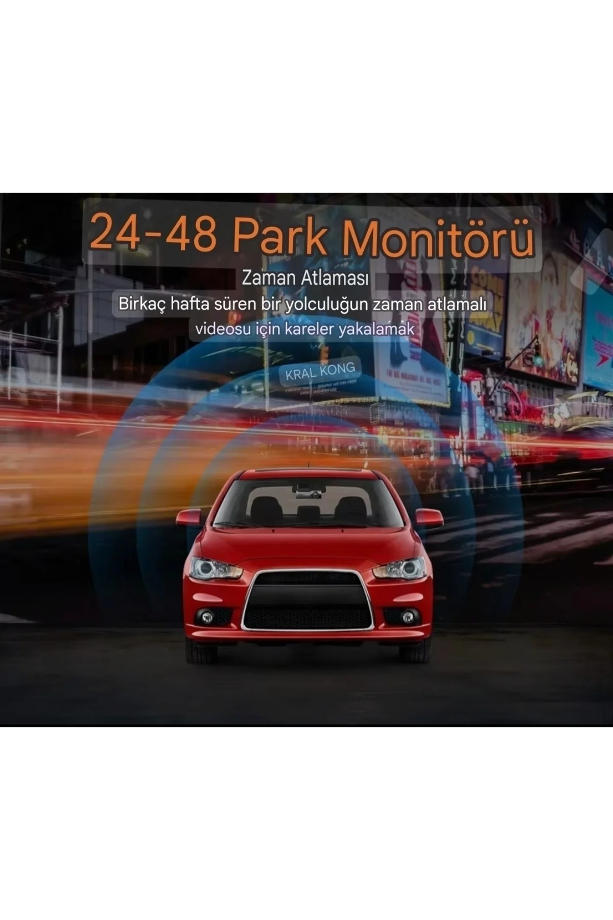 Araç içi kamera 1080P çözünürlük gece görüş çarpışma algılama park monitörü 3,8 inç ekran