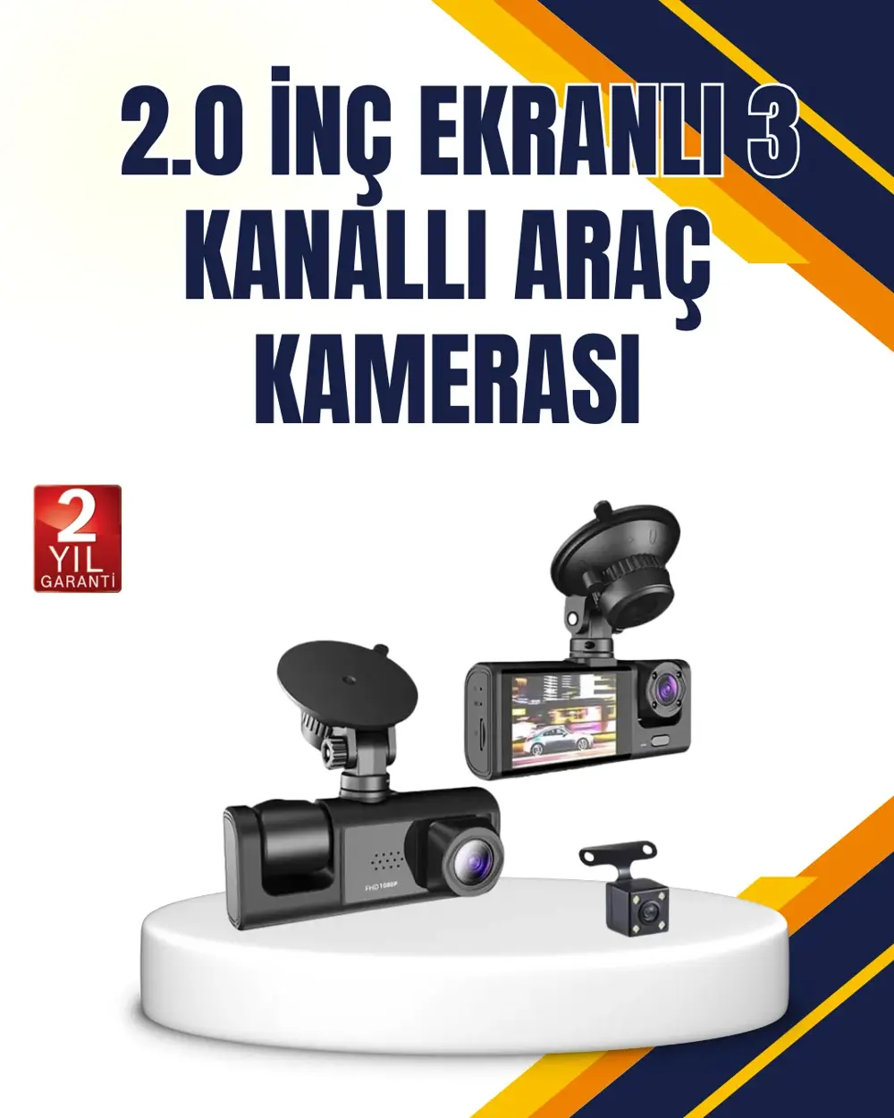 Araç İçi Kamera Seti | 170° Geniş Açı, Hareket Algılama ve Park K