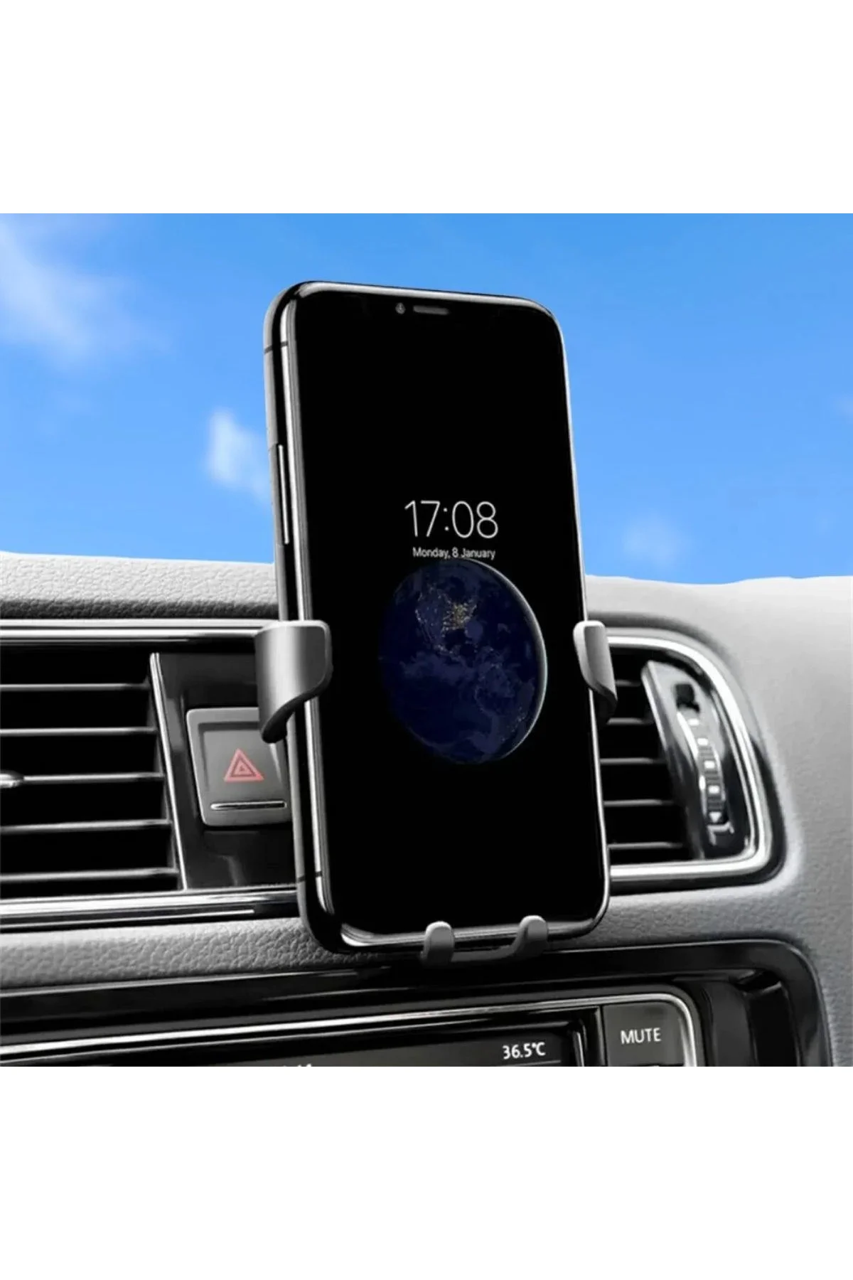 Araç İçi Klima Izgarasına Takılabilen Plastik Oto Telefon Tutucu Gravity