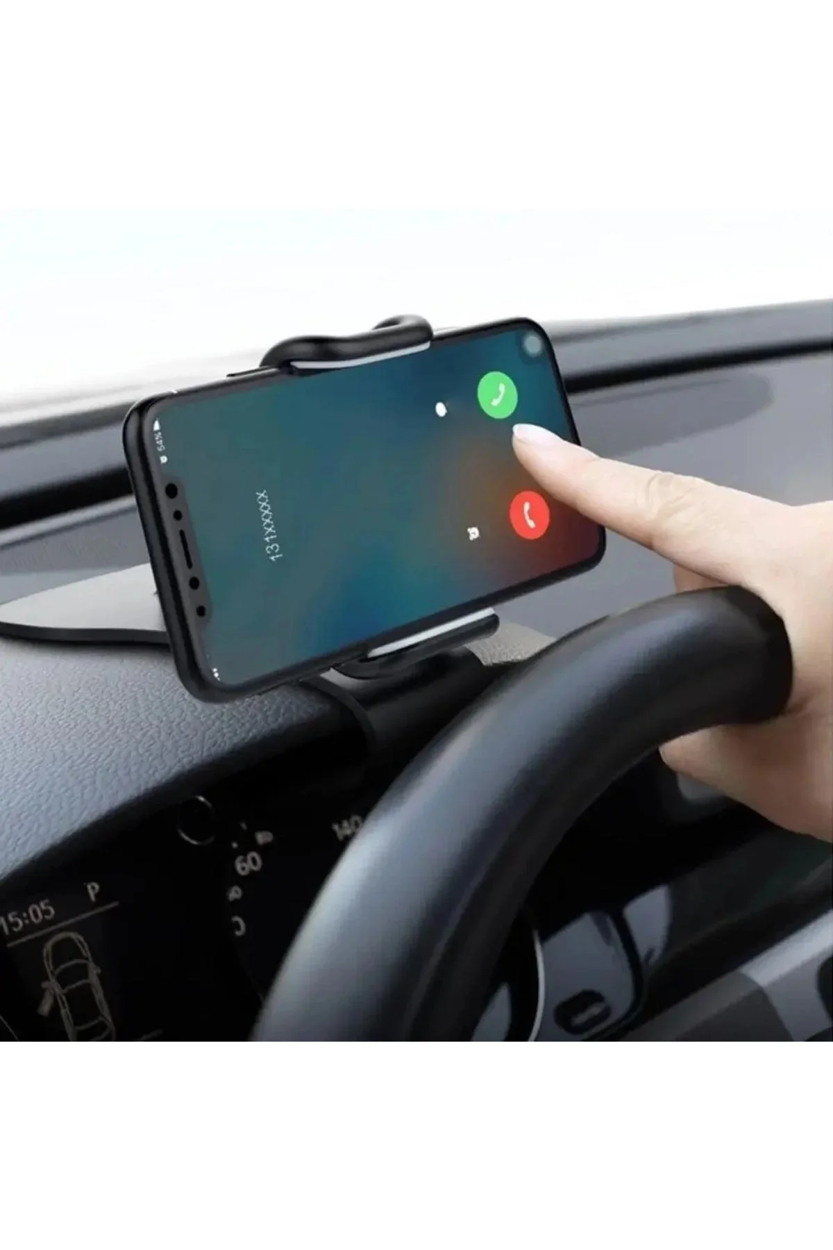 Araç İçi Konsola Takılan Döner Başlıklı Telefon Kıskacı Telefon Tutucu