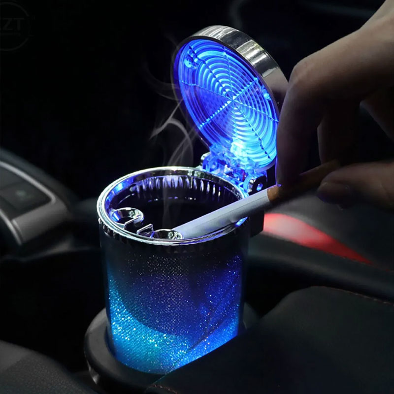 Araç İçi Led Animasyon Işıklı Krom Küllük Araç İçi Led Animasyon Işıklı Krom Küllük