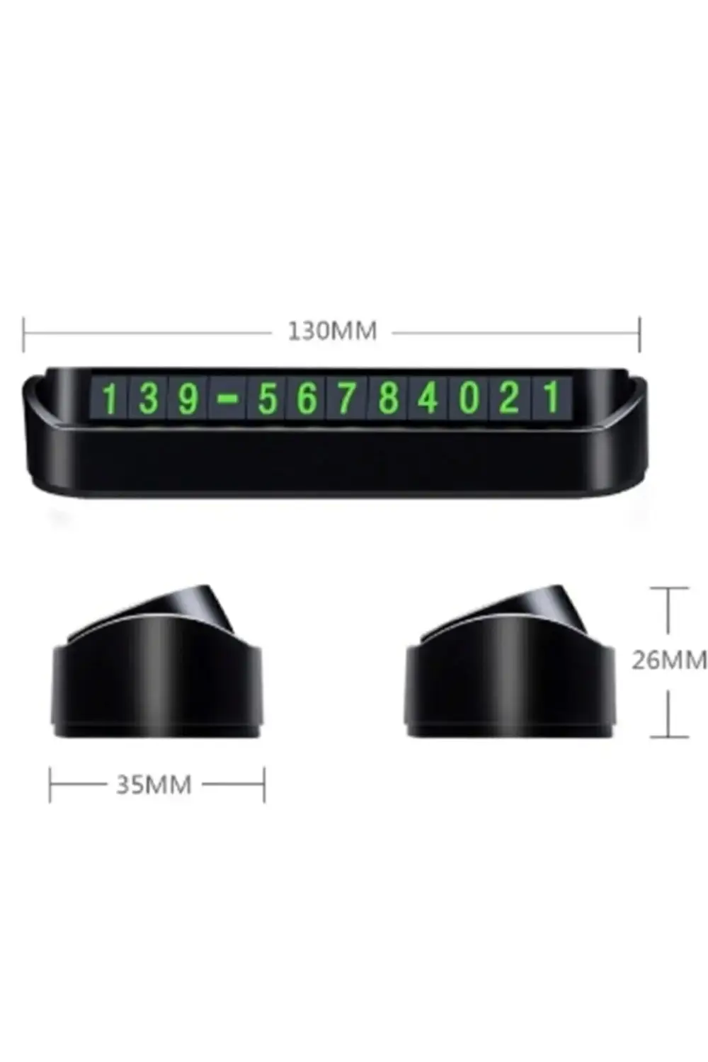 Araç Içi Lüx Fosforlu Kapanabilen Park Telefon Numaratörü Efn Sto