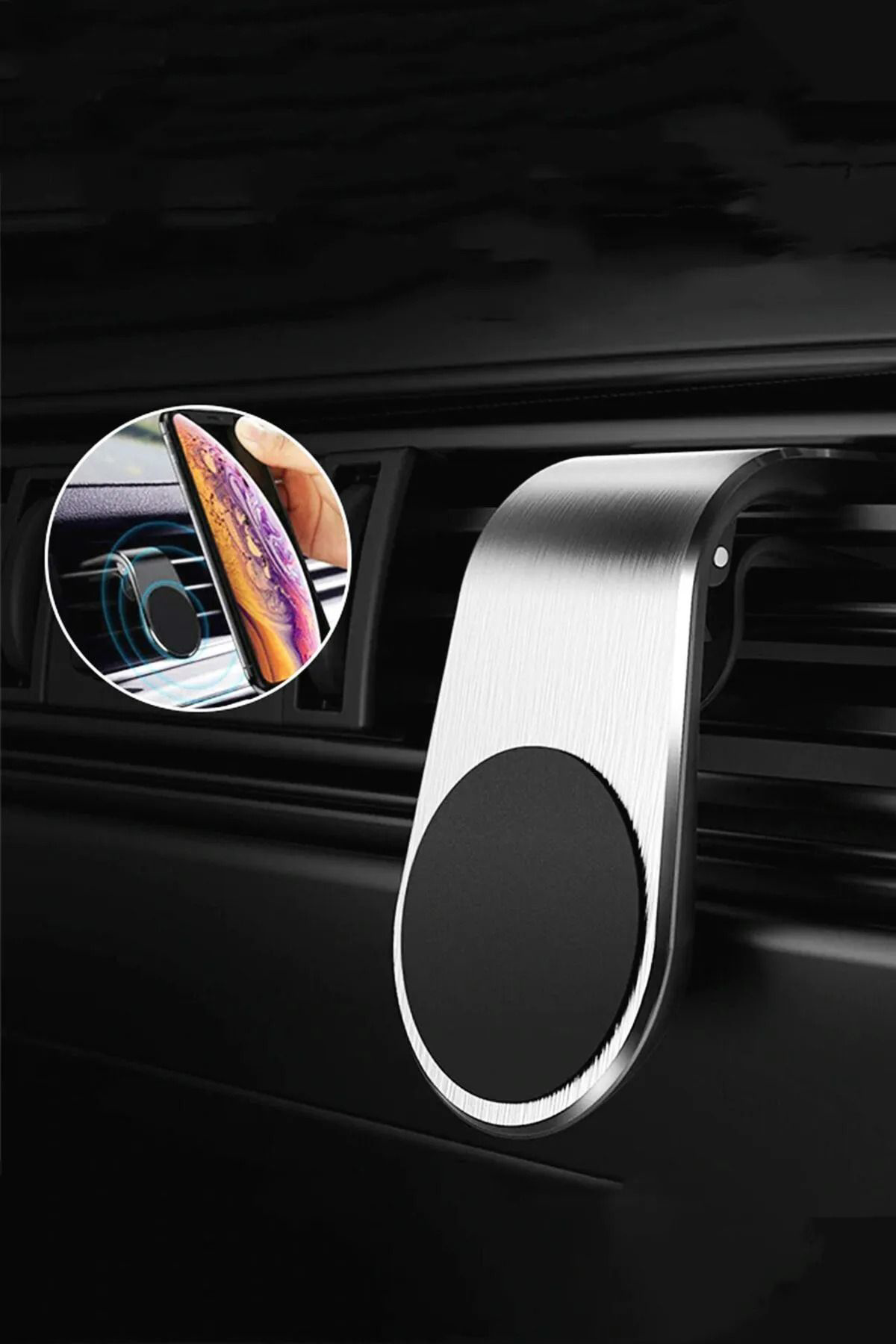 Jet Garaj Araç İçi Manyetik Mıknatıslı Telefon Tutucu Oto Klima Araba Tutac