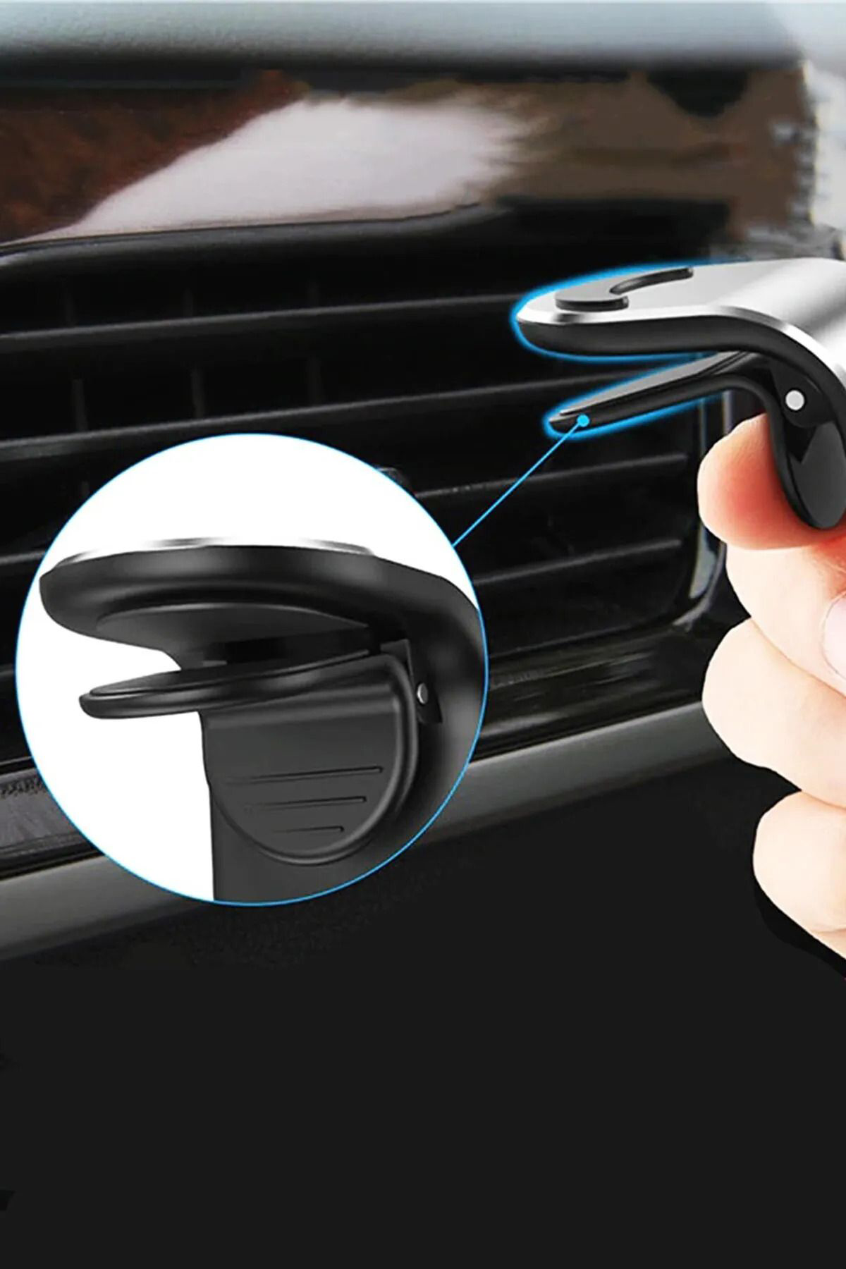 Jet Garaj Araç İçi Manyetik Mıknatıslı Telefon Tutucu Oto Klima Araba Tutac