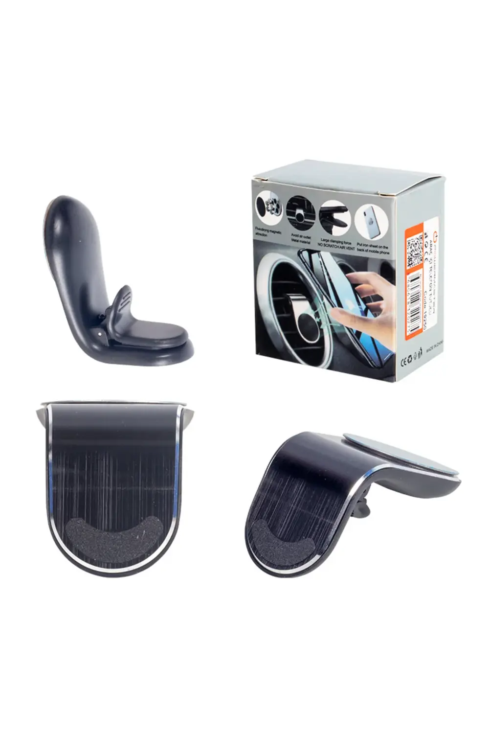 Araç İçi Manyetik Mıknatıslı Telefon Tutucu Siyah*gümüş (4172) al