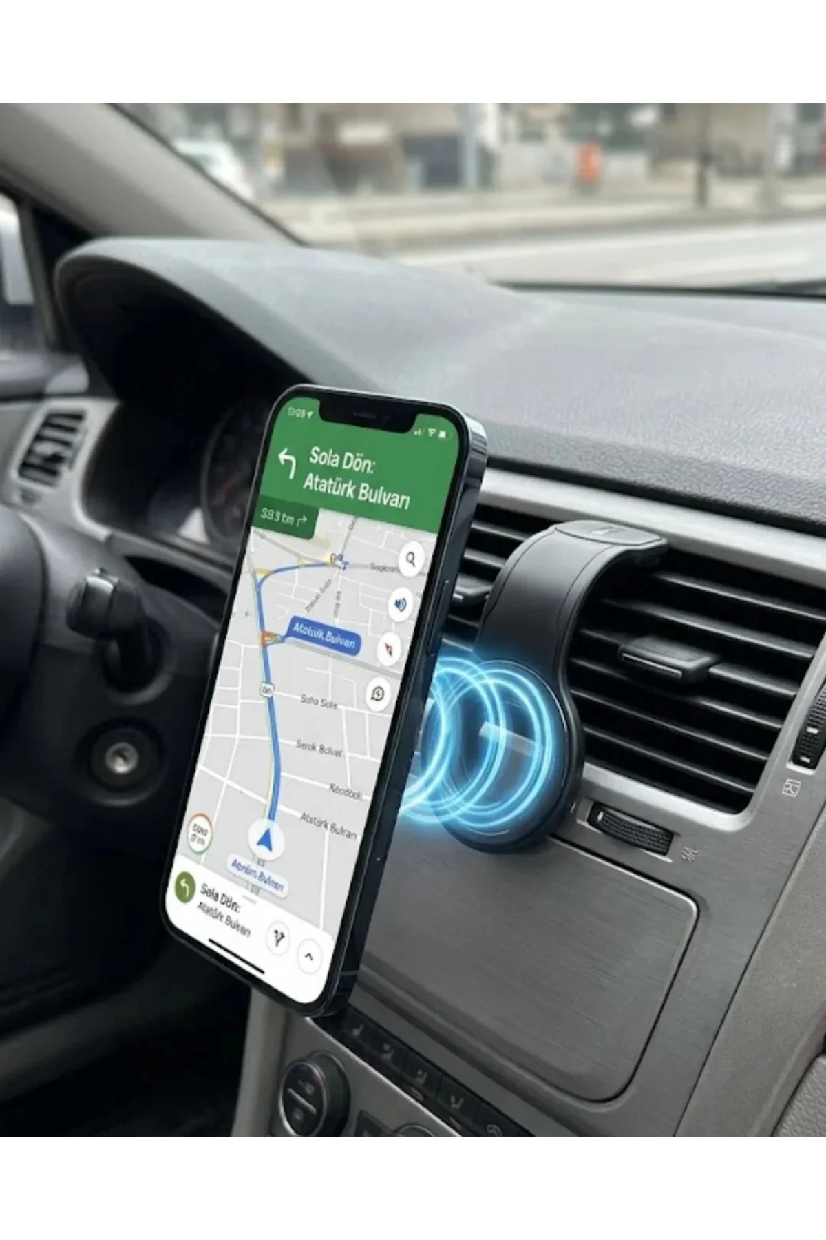 Araç İçi Manyetik Telefon Tutucu Alüminyum Gövdeli Navigasyon Standı
