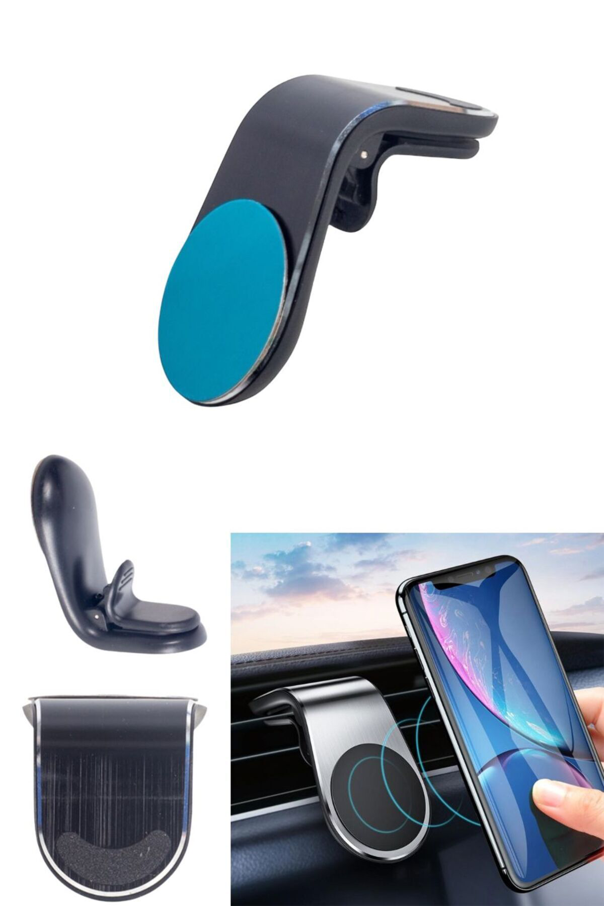 Araç İçi Manyetik Telefon Tutucu | Mıknatıslı Havalandırma Tipi T