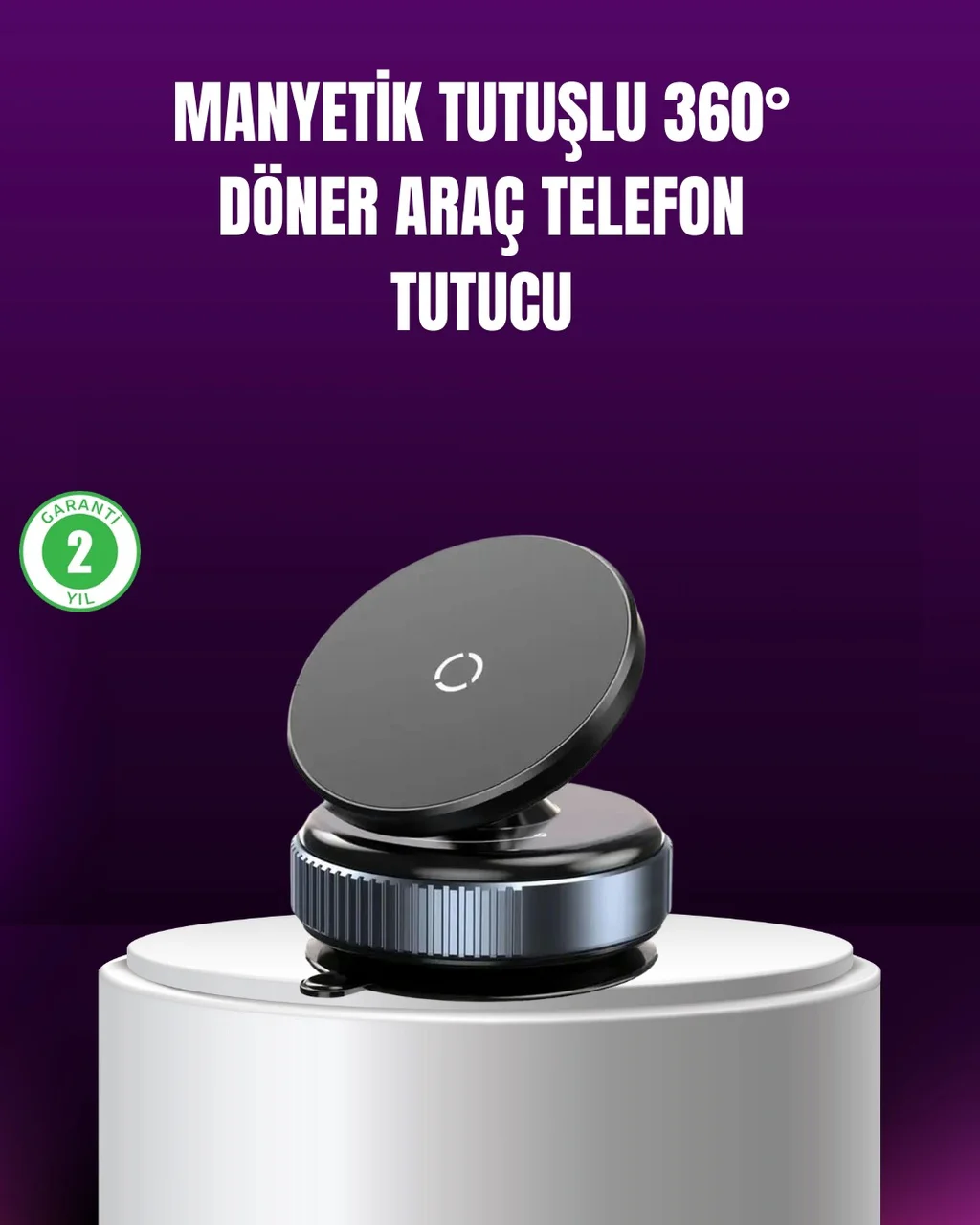 Araç İçi Manyetik Telefon Tutucu 360 Döner Vakumlu Stand