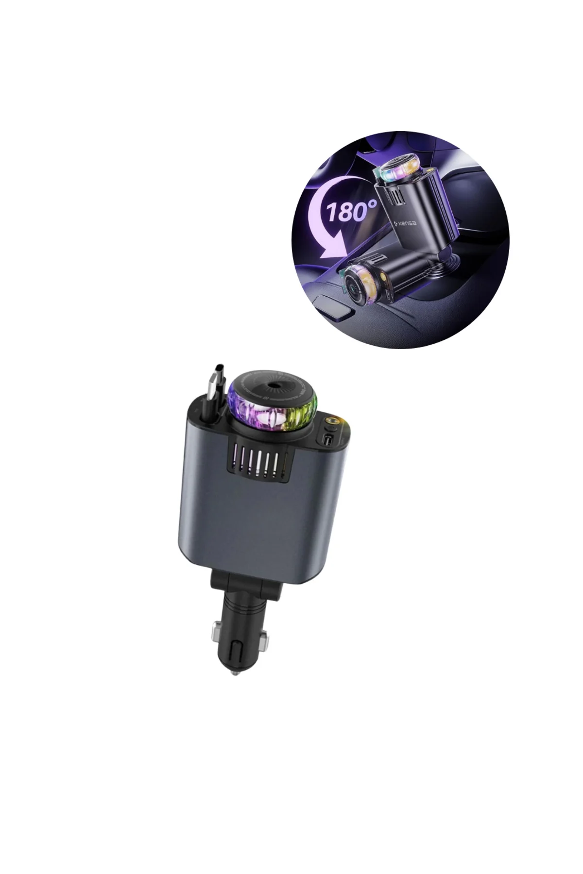 Araç İçi Nemlendirici Aromaterapi ve Hızlı Şarj Bir Arada - Lisin