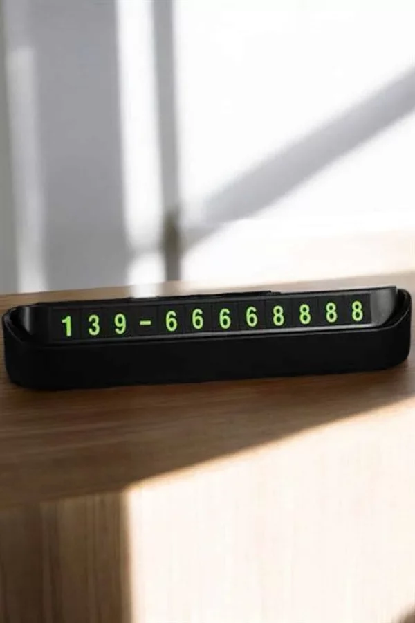 Araç İçi Numaratör Numaralık Torpido Üstü Açılır Kapanır Telefon Numarası Bırakma - Lisinya