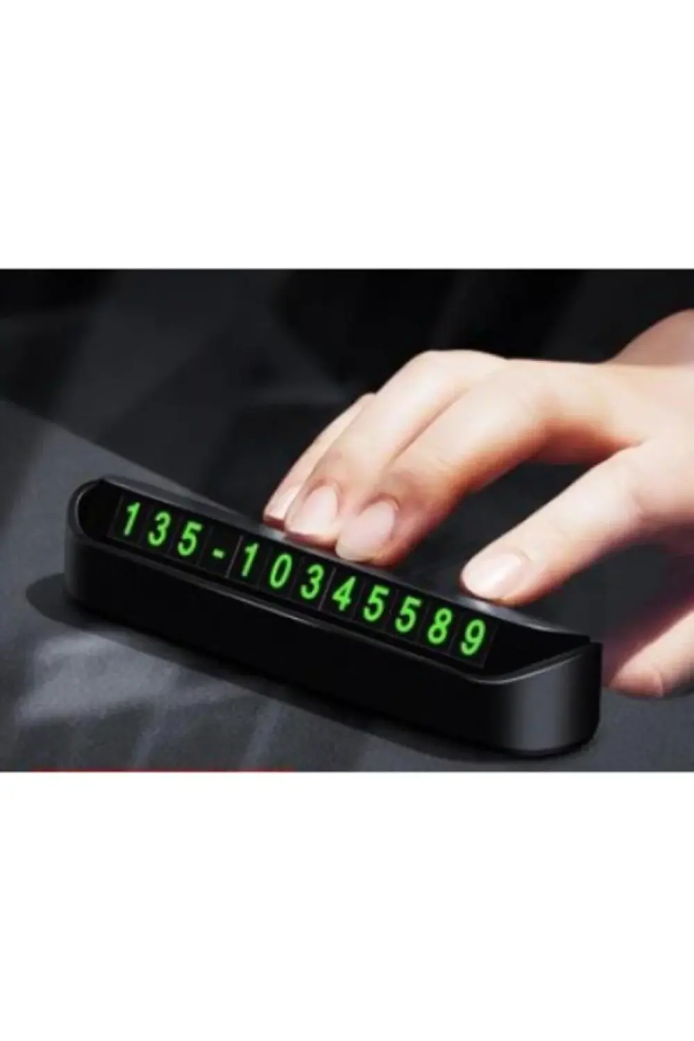 Araç Içi Park Telefon Numarası Fosforlu Numaratör Oto Cam Kartı-S