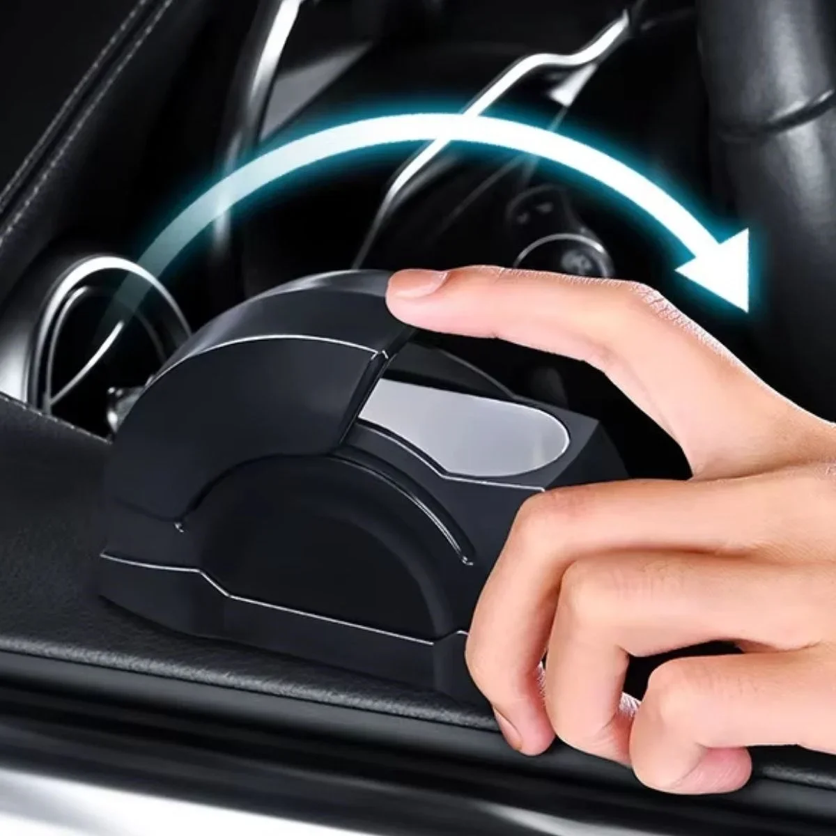 Araç İçi Salyangoz Küllük – Sürgülü Kapaklı, Metal Hazneli, Koku Yayılımını Azaltmaya Yardımcı Kapı Koluna Takılabilen Otomobil Küllüğü