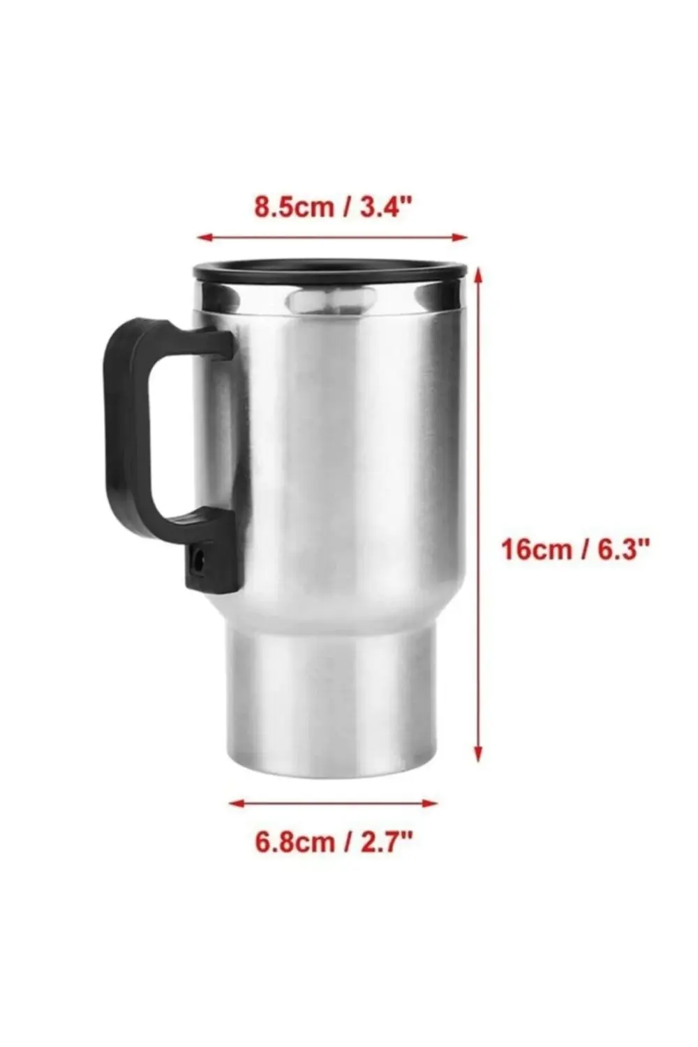 Araç Içi Su Isıtıcı Çelik Oto Kettle-termos Mug Kupa Içi Metal 12