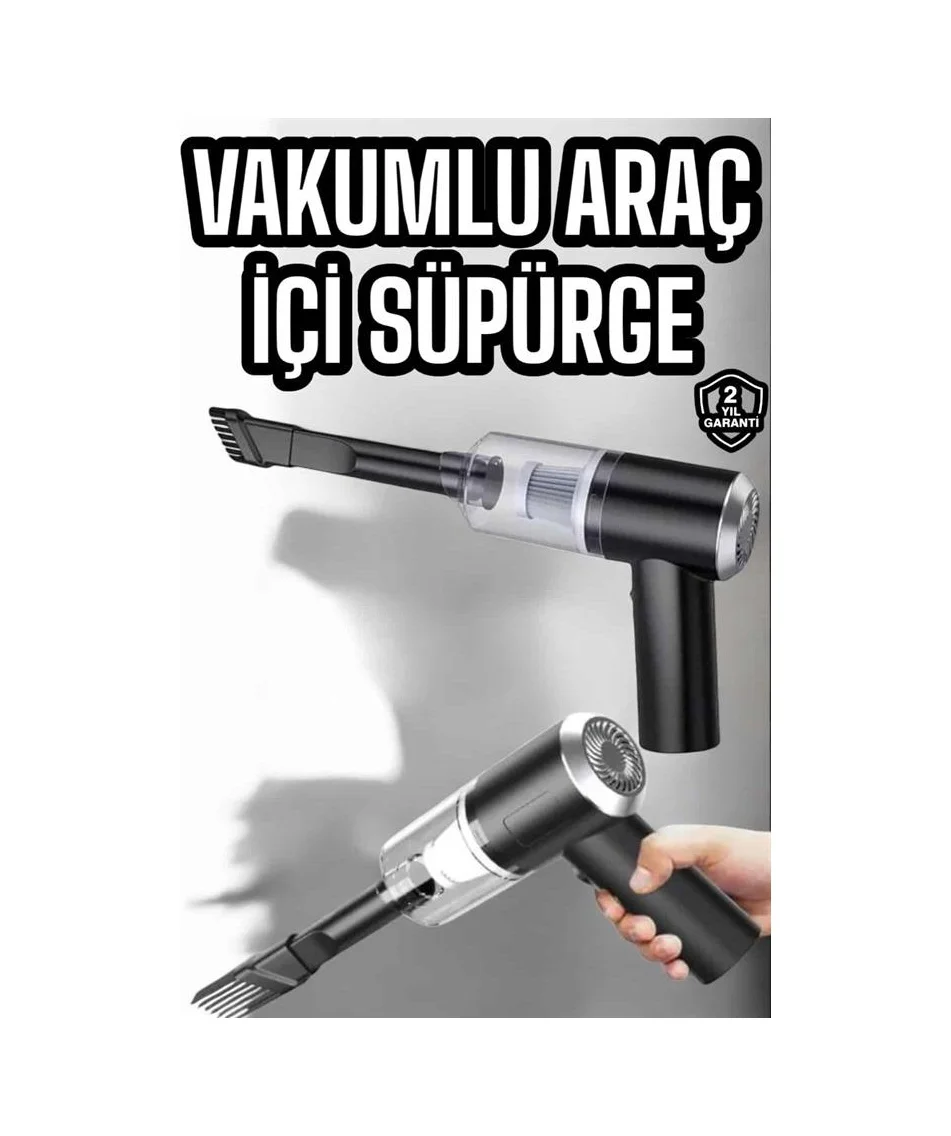Araç İçi Süpürge Filtreli Şarjlı Süpürge Vakumlu Yıkanabilir - Lisinya