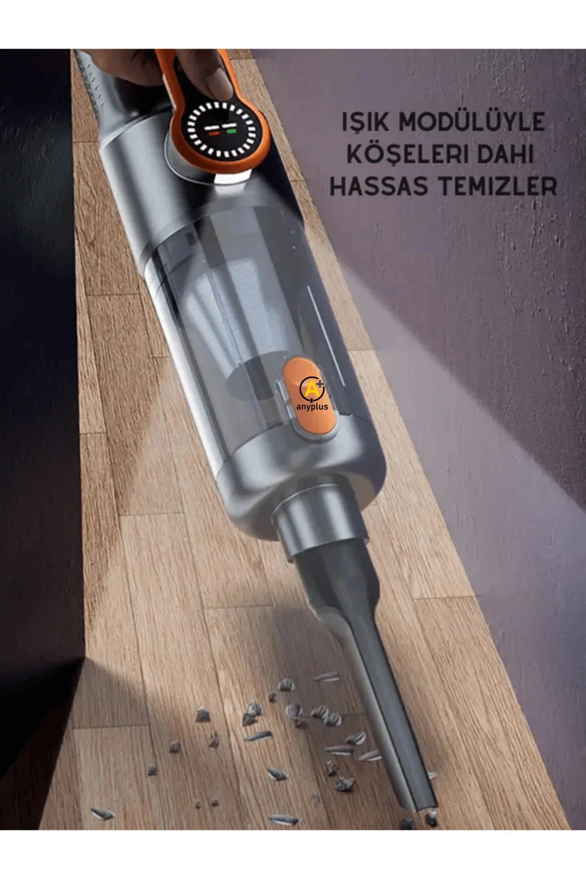 Araç içi süpürge kablosuz siyah 22000 pascal çekim gücü vakum üfleme 2in1 10 başlık