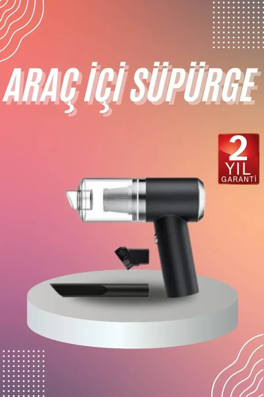 Araç İçi Süpürge Kablosuz Şarjlı Elektrikli Süpürge Elde Taşınabi