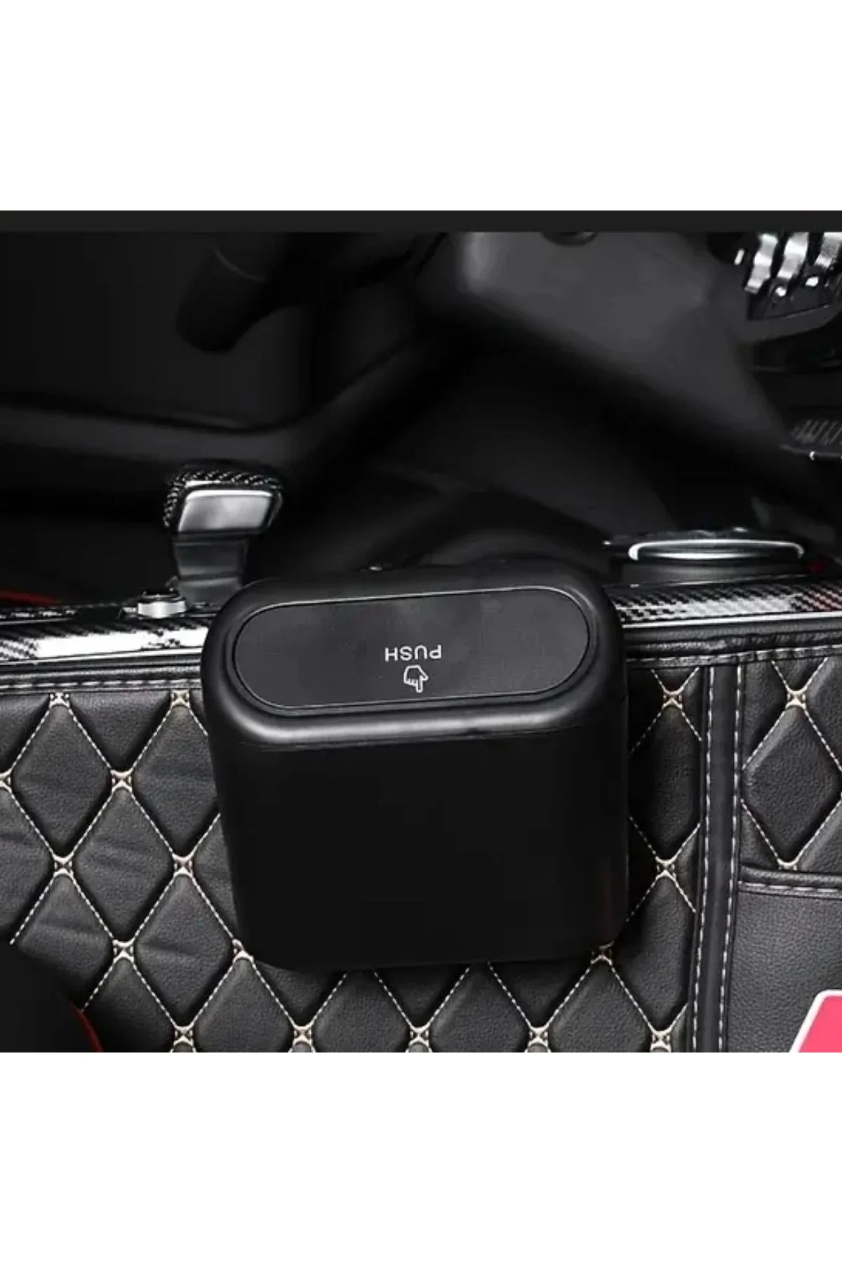 Araç İçi Takılarak Sabitlenebilen Mini Kapaklı Çöp Kovası