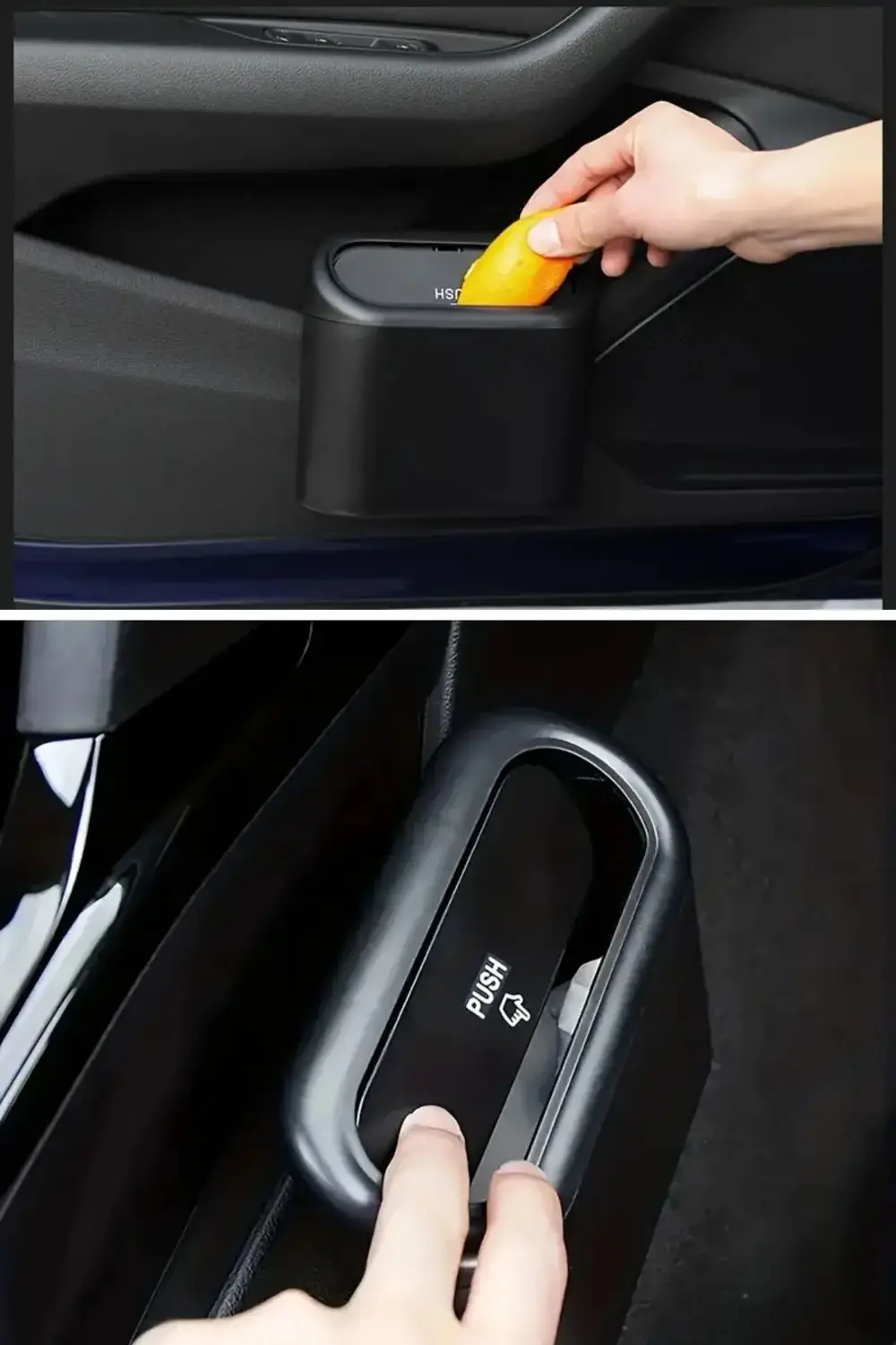 ® Araç İçi Takılarak Sabitlenebilen Mini Kapaklı Çöp Kovası