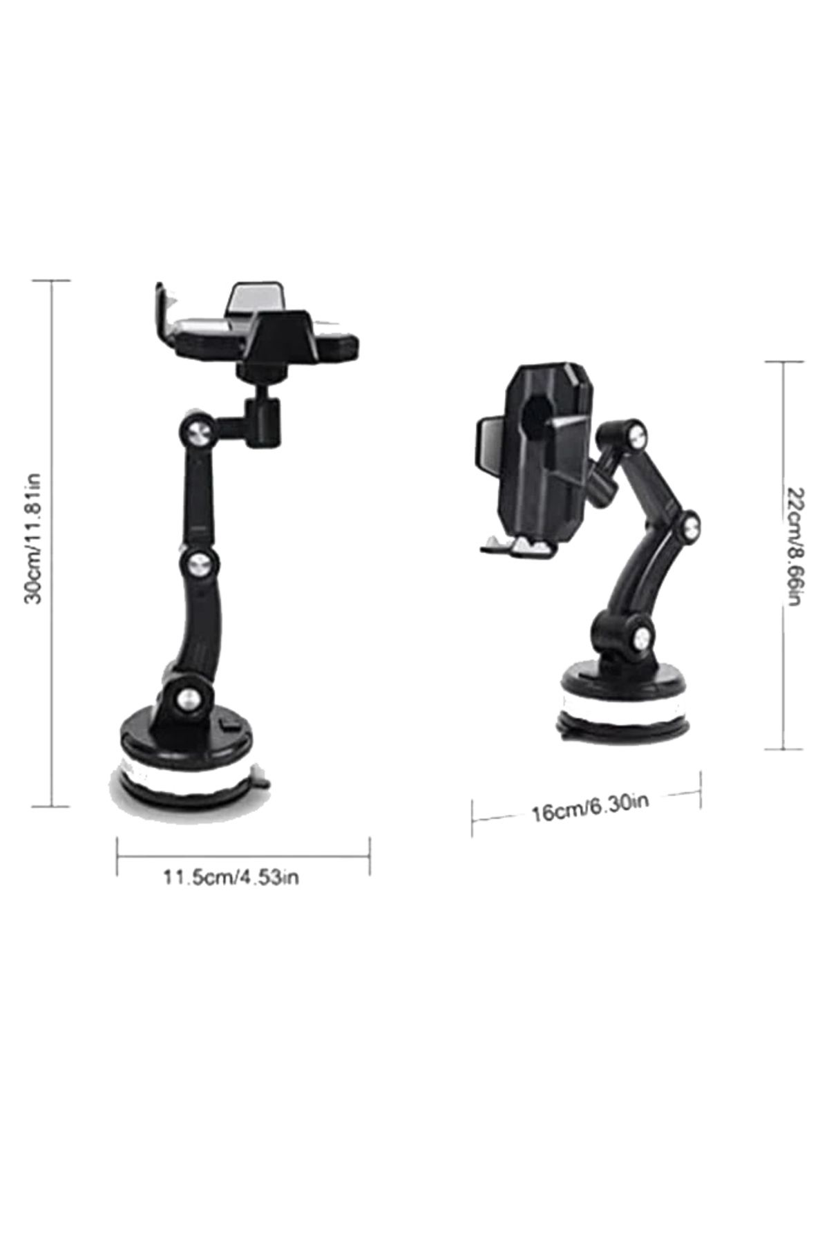 Jet Garaj Araç İçi Telefon Tutucu, Vantuzlu Telefon Tutucu, Ayarli Telefon 
