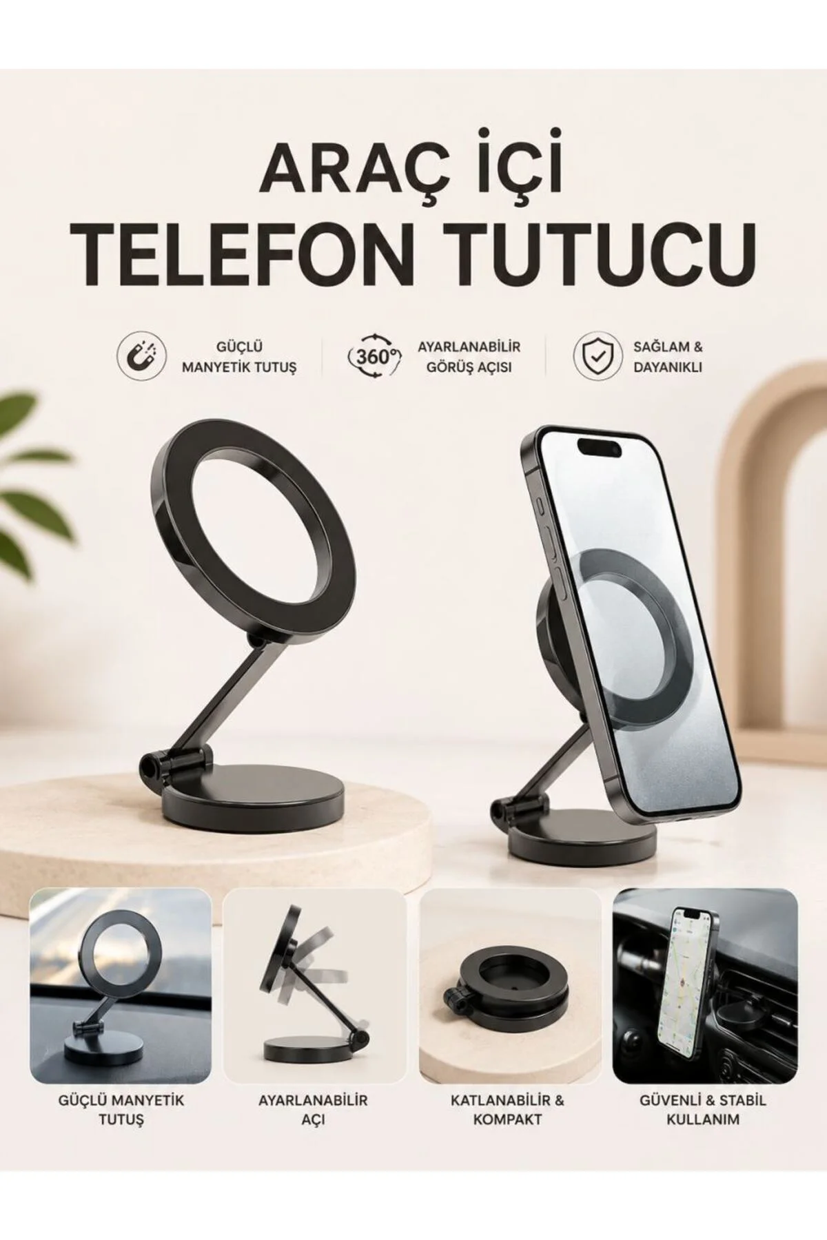 Araç İçi Telefon Tutucu