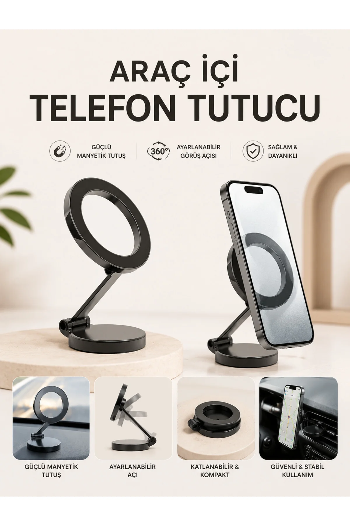Araç İçi Telefon Tutucu