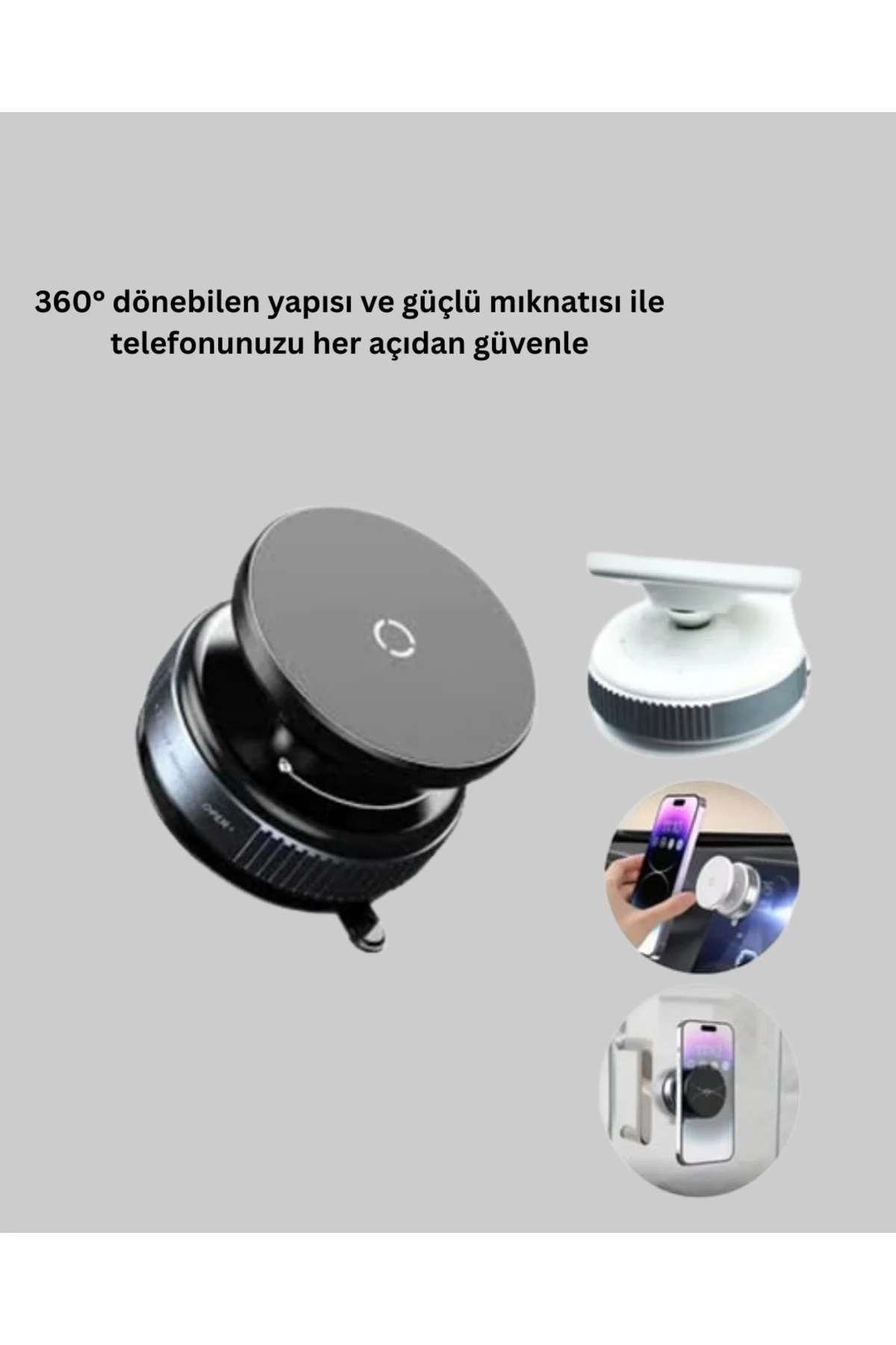 Araç İçi Telefon Tutucu Güçlü Manyetik Vakumlu Model