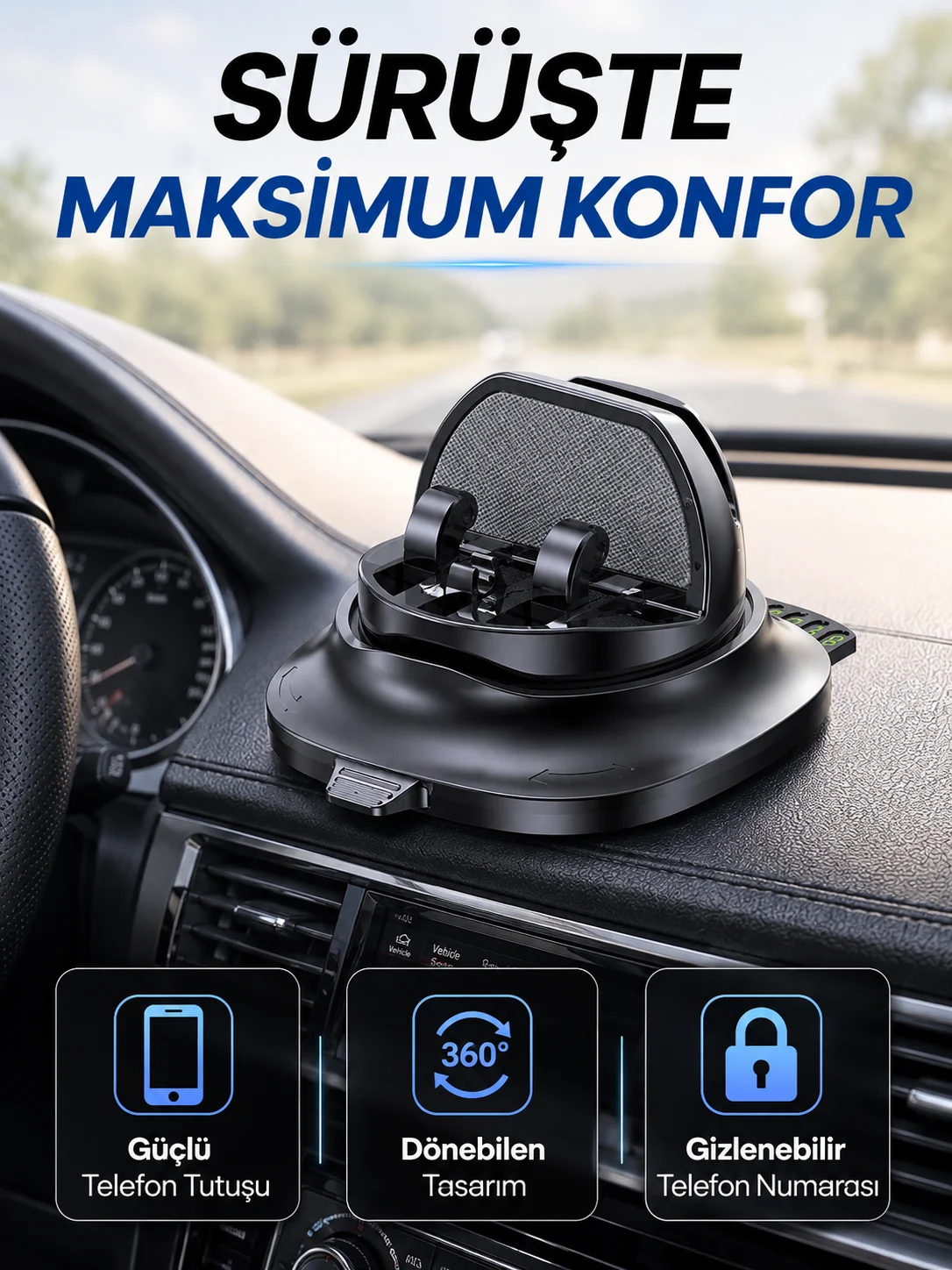 Araç İçi Telefon Tutucu Gizlenebilir Telefon Numaralı Katlanabilir Telefon Standı Araç İçi Telefon Tutucu Gizlenebilir Telefon Numaralı Katlanabilir Telefon Standı